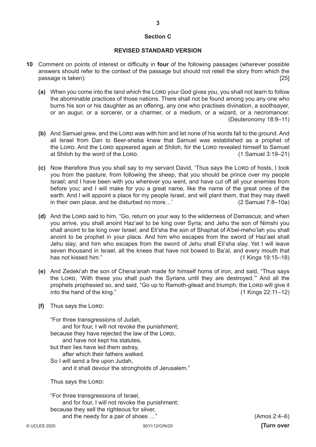Cambridge A Level Divinity 9011 2020 Oct/Nov Paper 1 · Variant 2 question paper, page 3 of 8