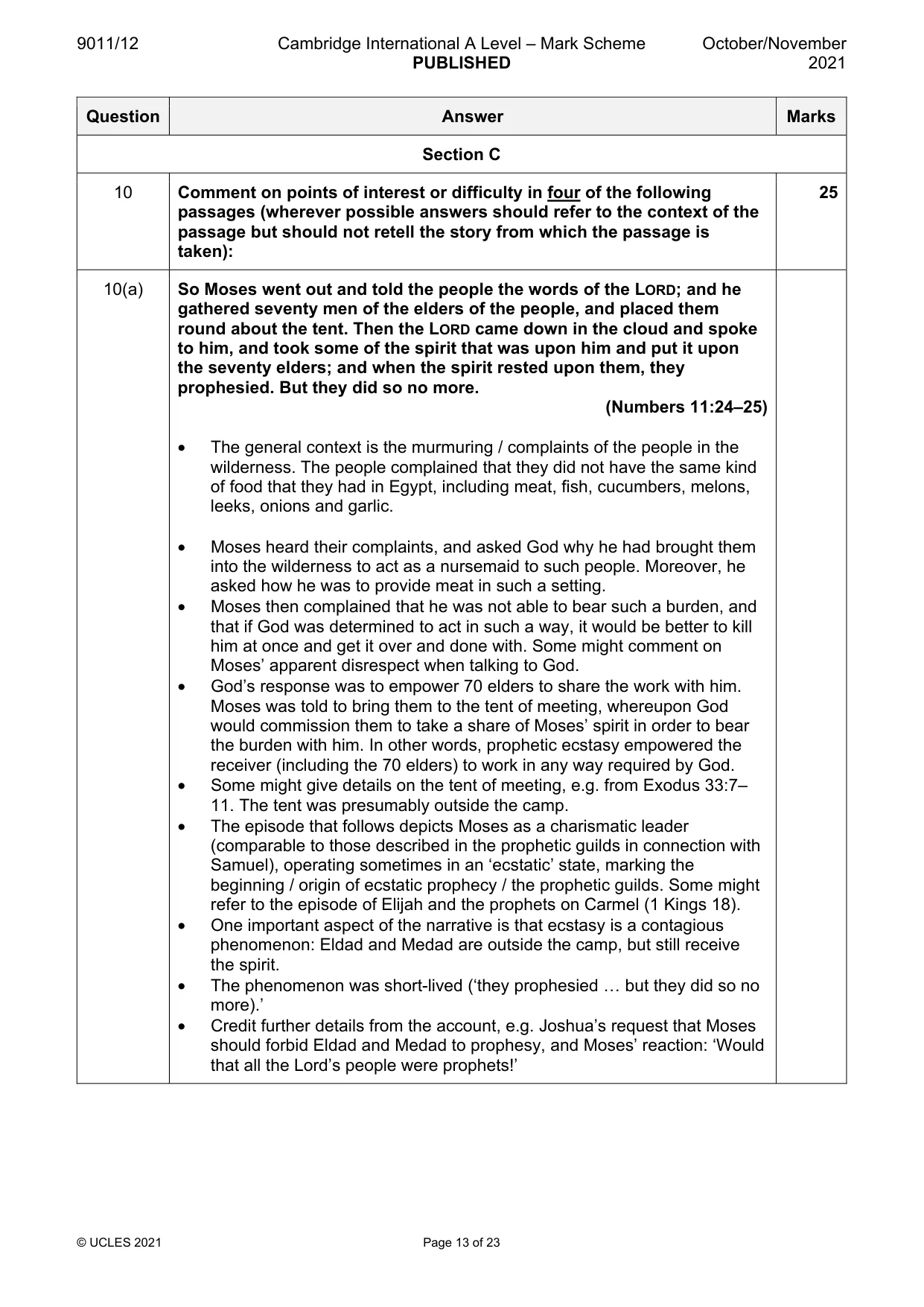 Mark scheme, page 13 of 23