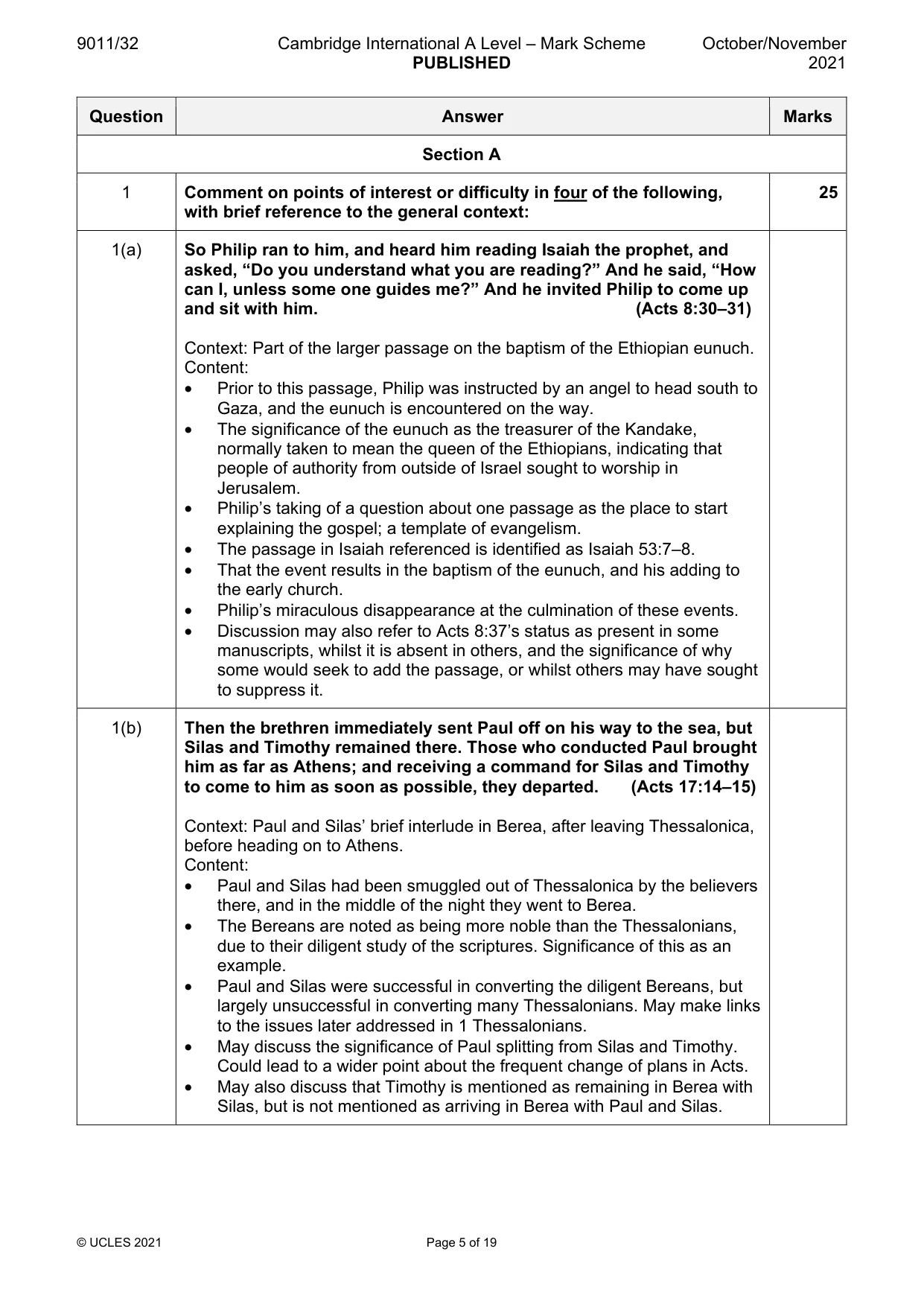 Mark scheme, page 5 of 19