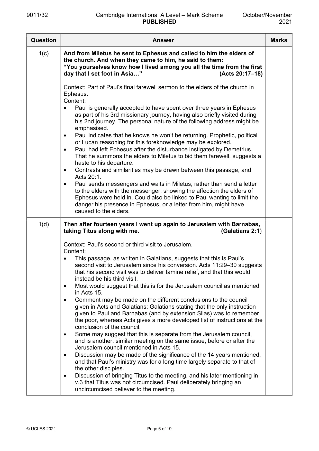 Mark scheme, page 6 of 19