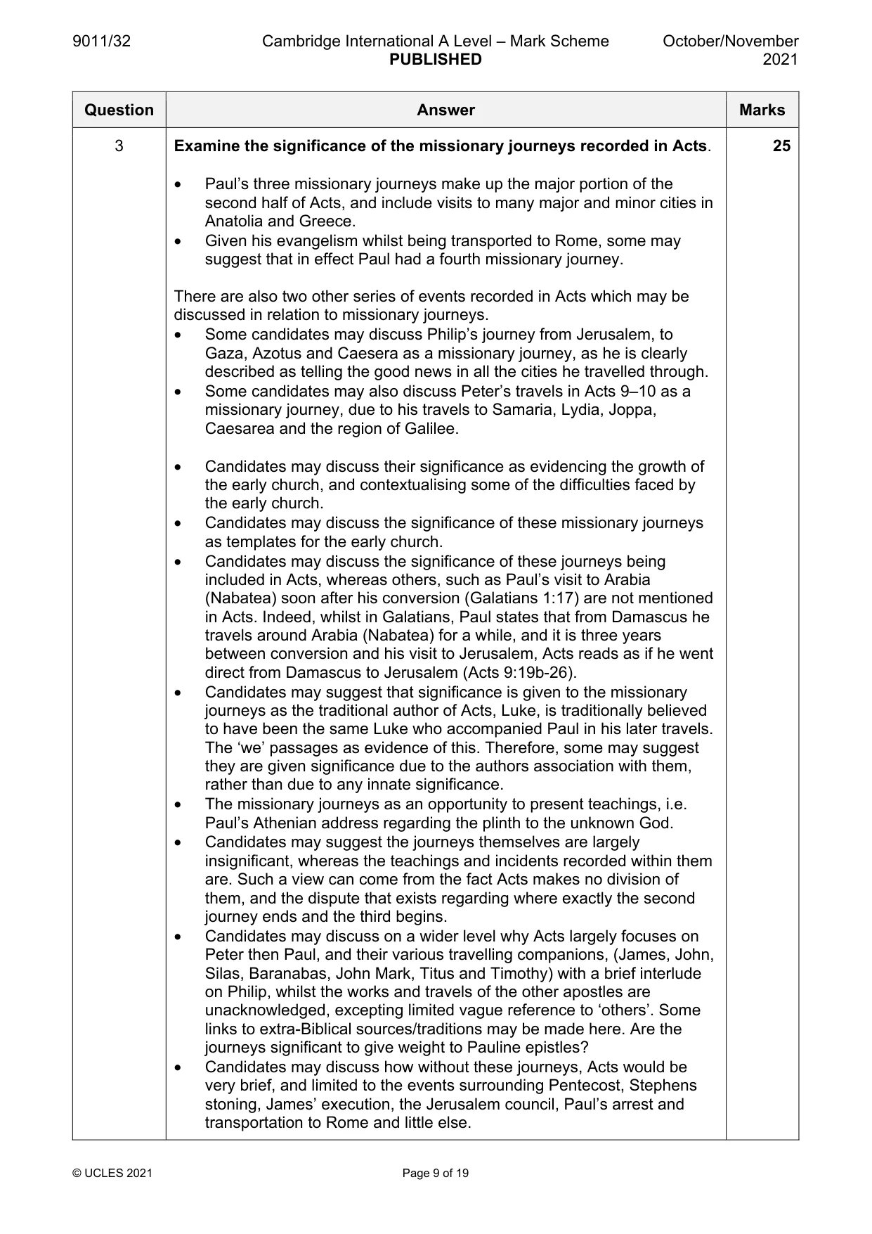 Mark scheme, page 9 of 19
