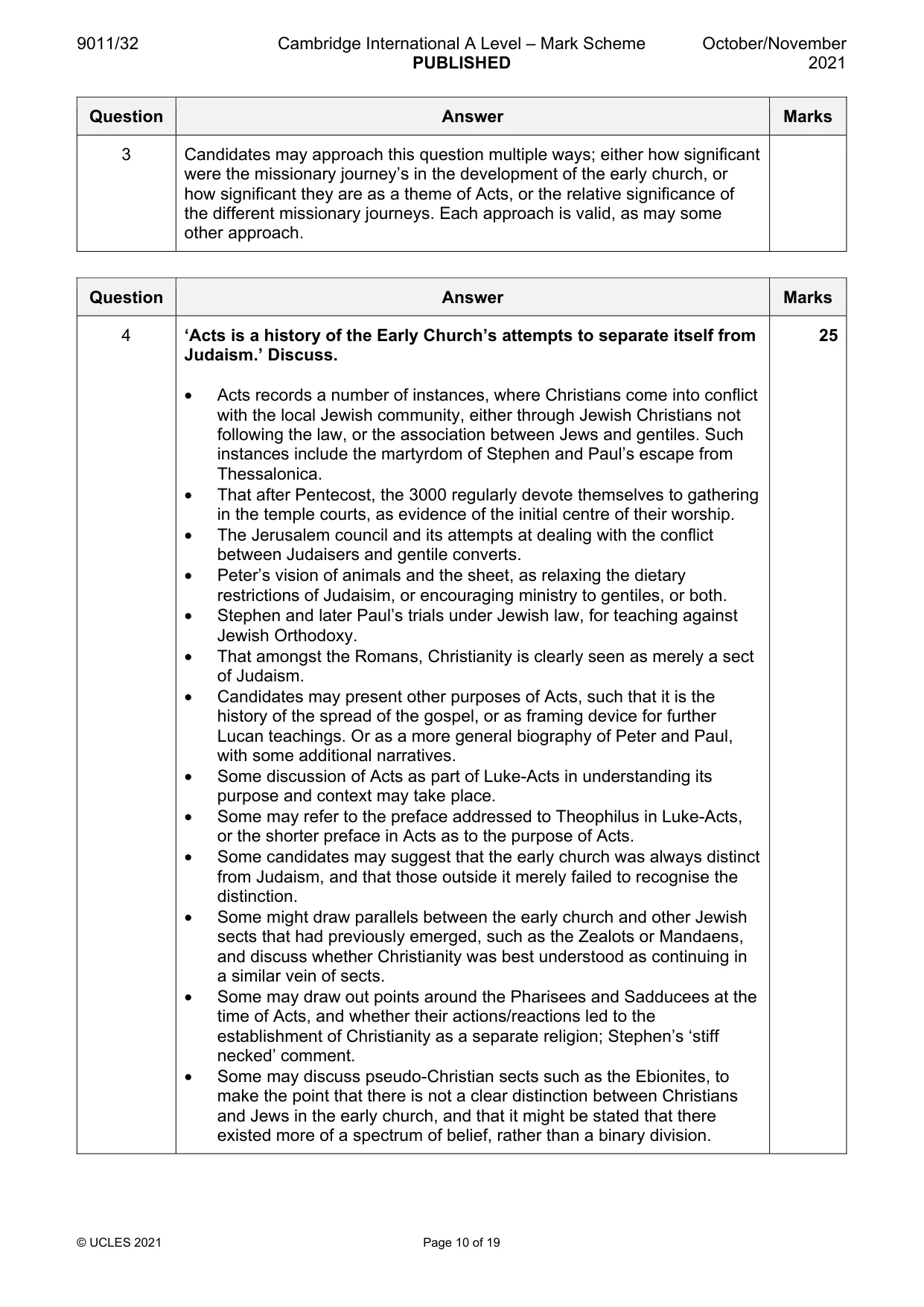 Mark scheme, page 10 of 19