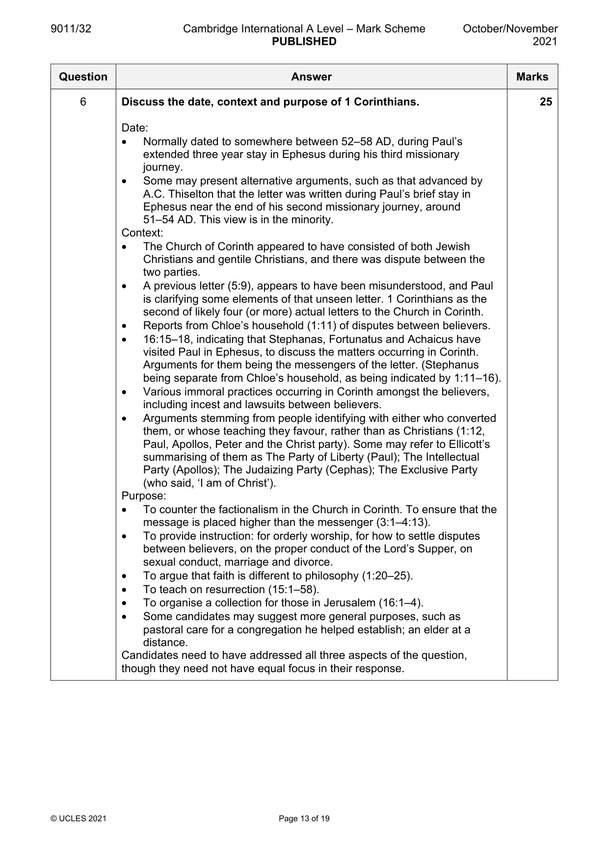 Mark scheme, page 13 of 19