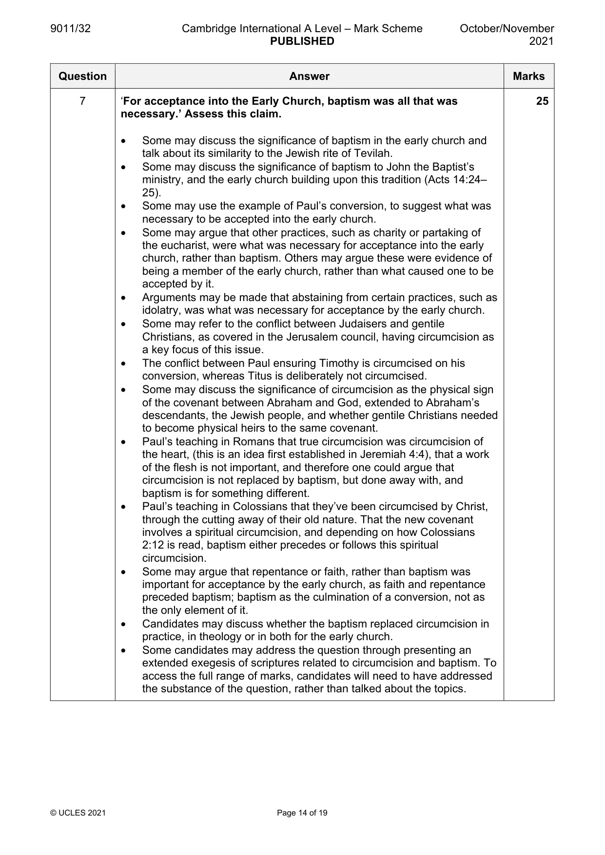 Mark scheme, page 14 of 19