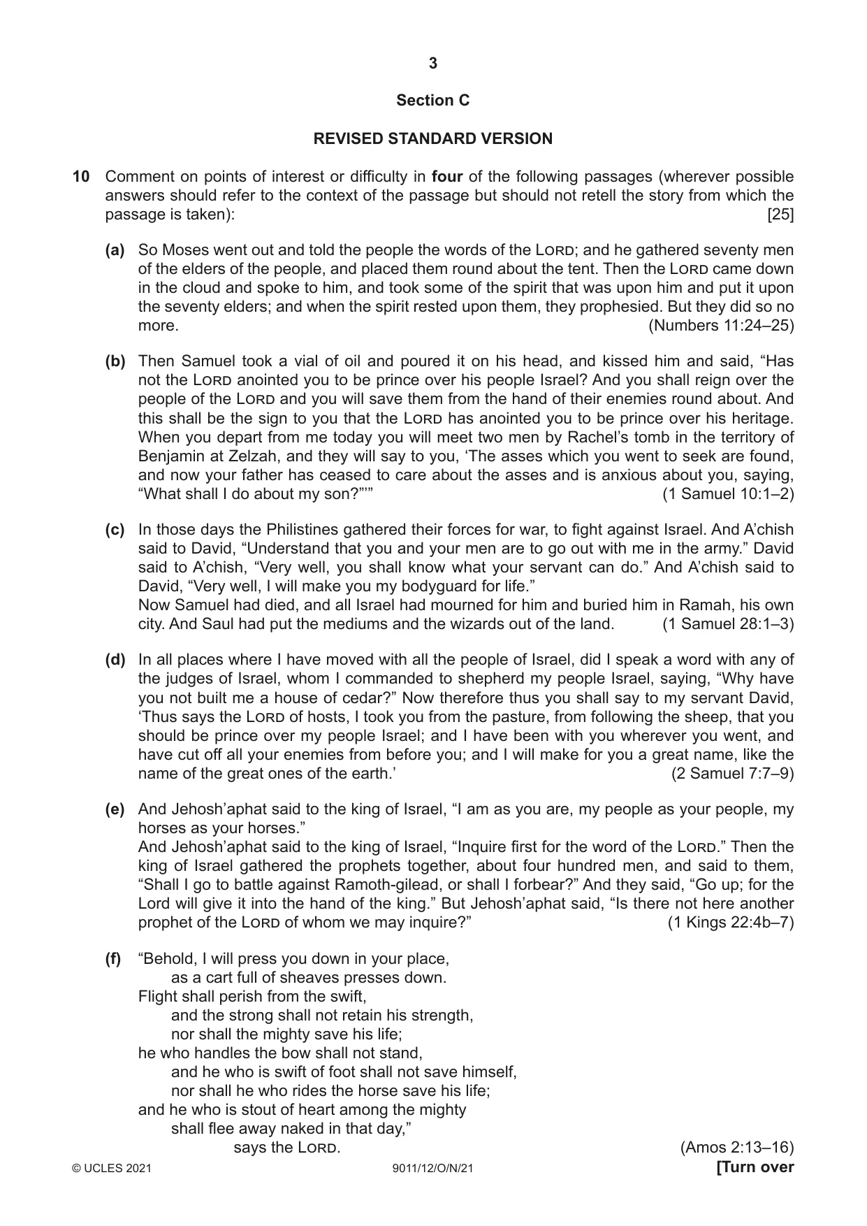 Cambridge A Level Divinity 9011 2021 Oct/Nov Paper 1 · Variant 2 question paper, page 3 of 8