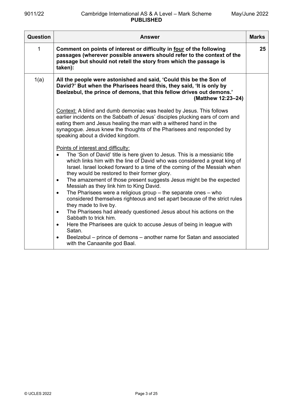 Mark scheme, page 3 of 25