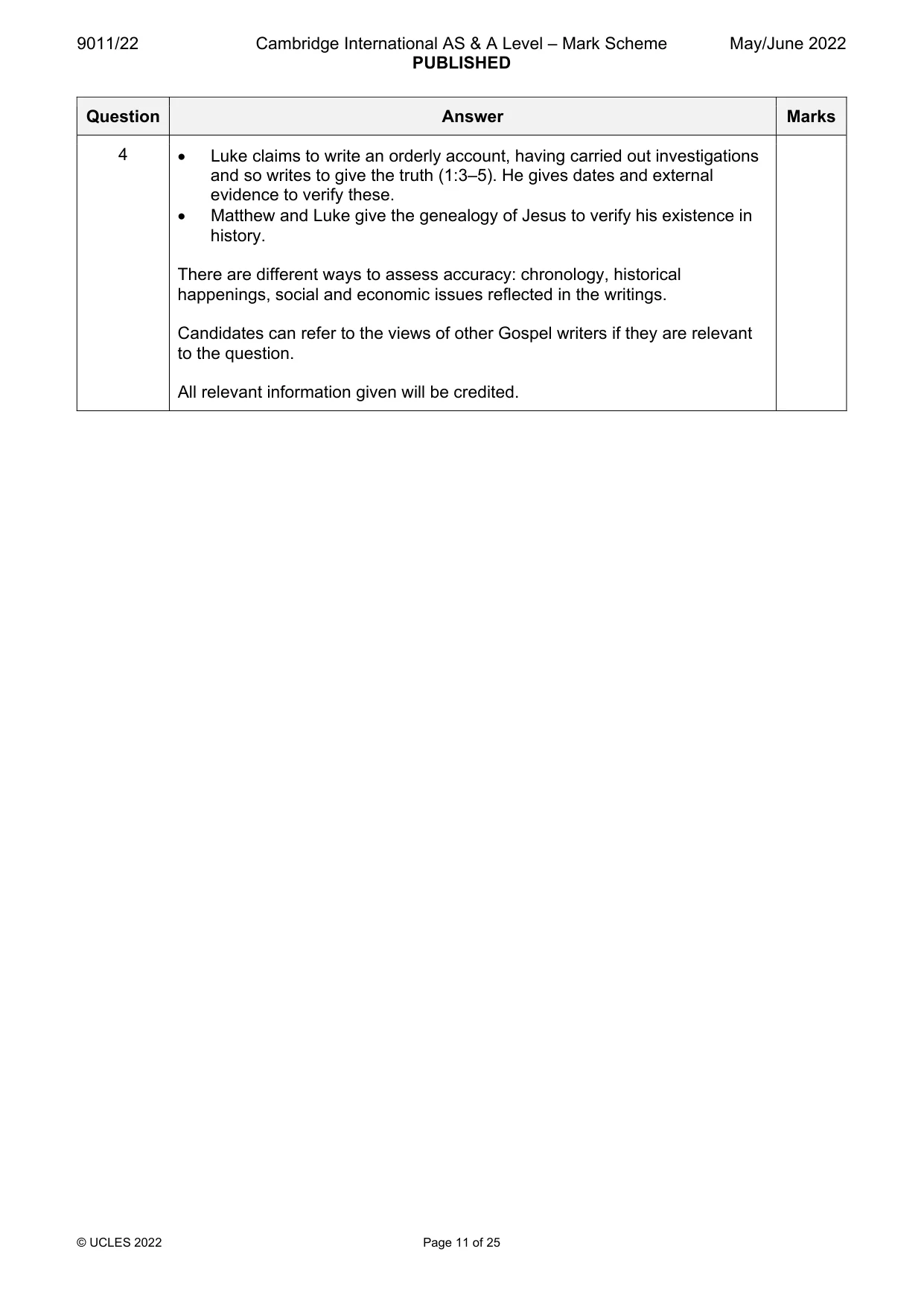 Mark scheme, page 11 of 25