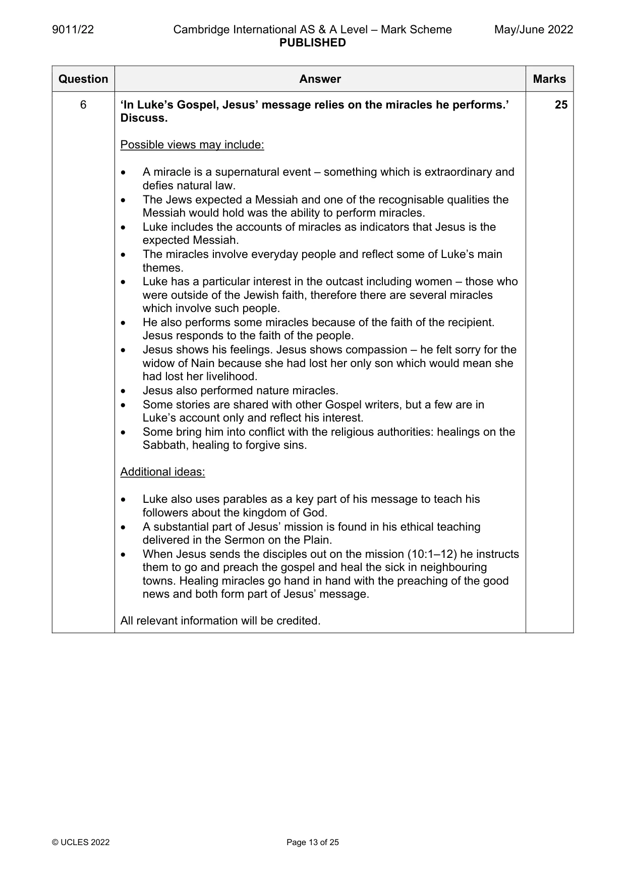 Mark scheme, page 13 of 25