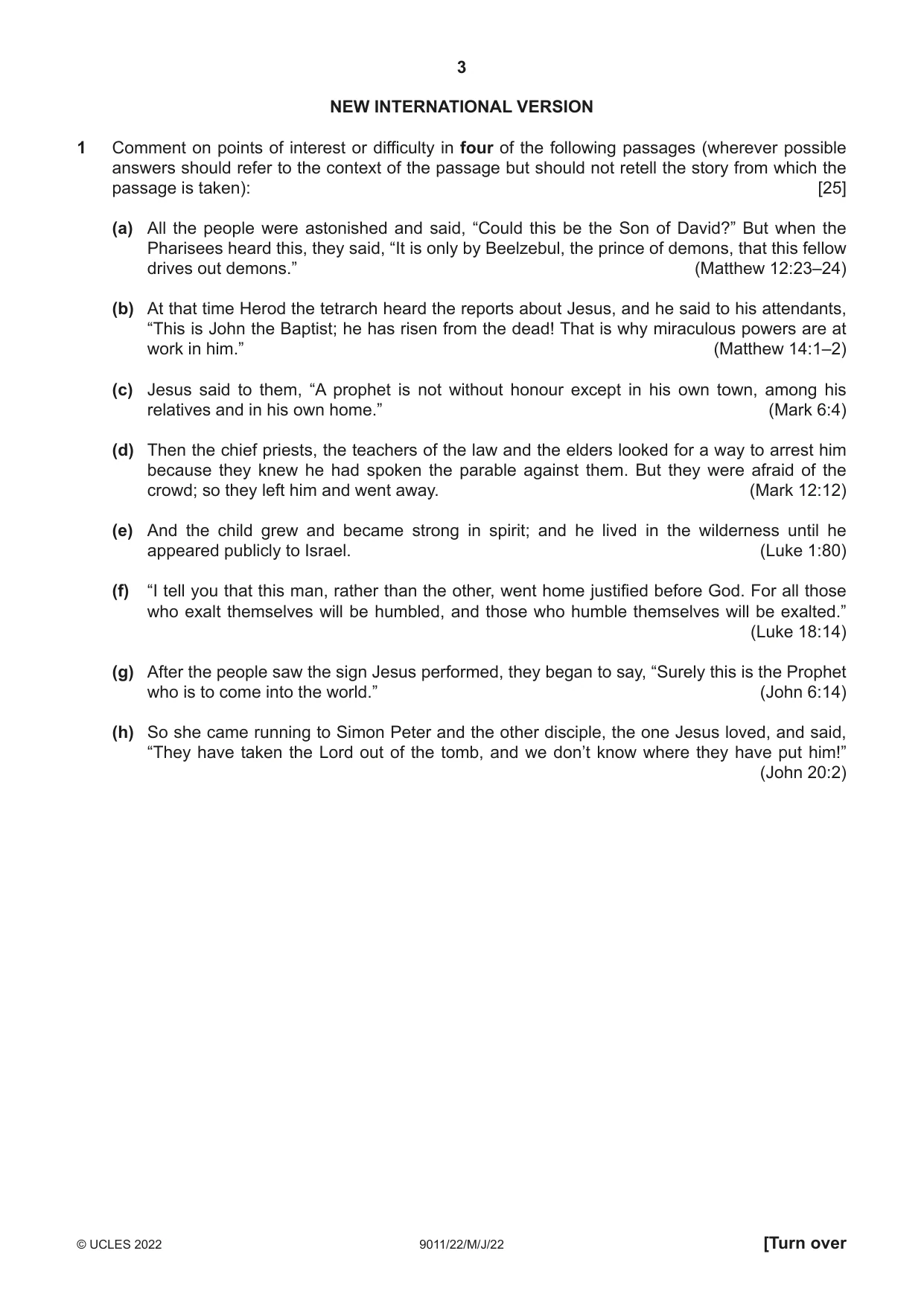 Cambridge A Level Divinity 9011 2022 May/June Paper 2 · Variant 2 question paper, page 3 of 4