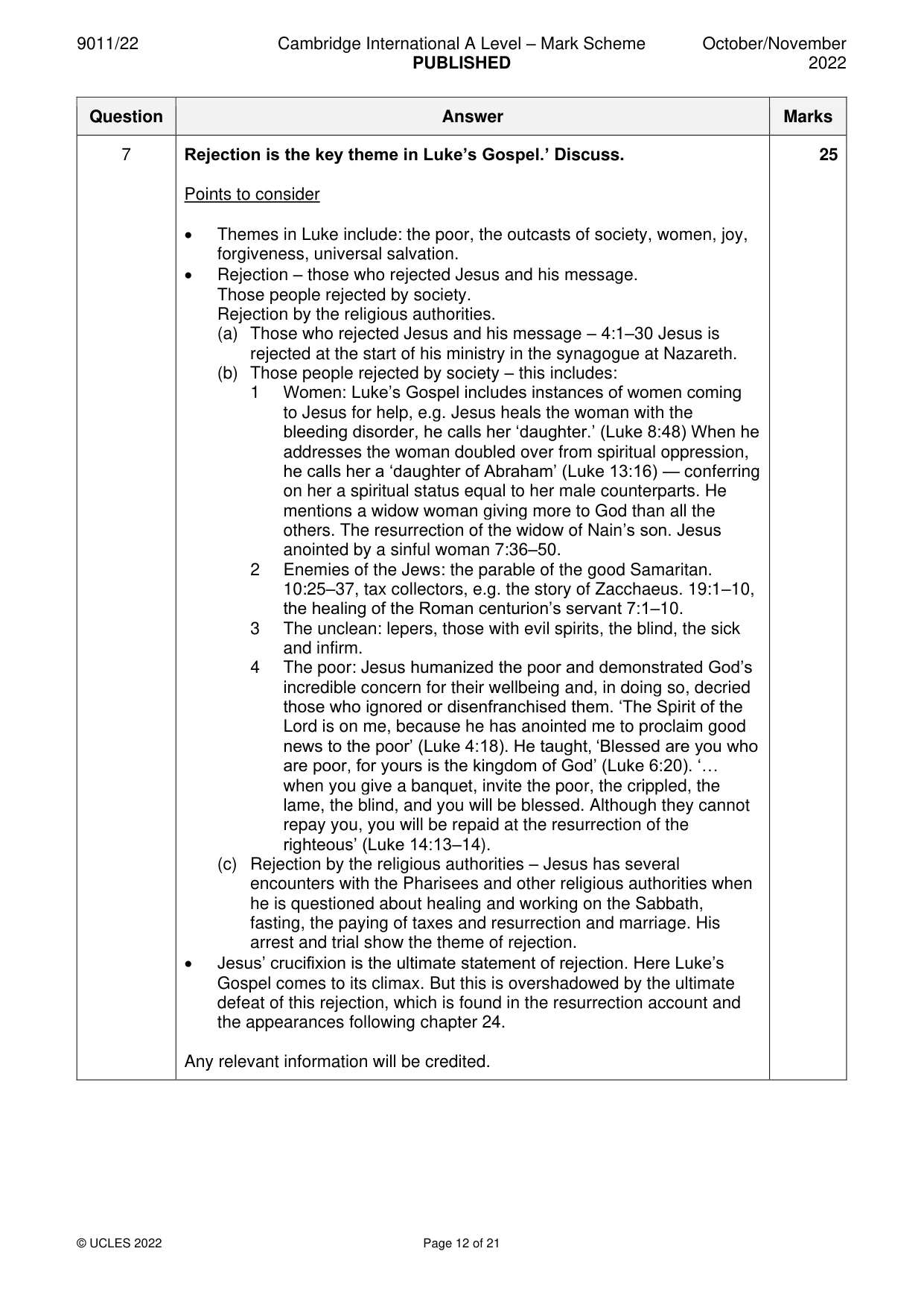 Mark scheme, page 12 of 21