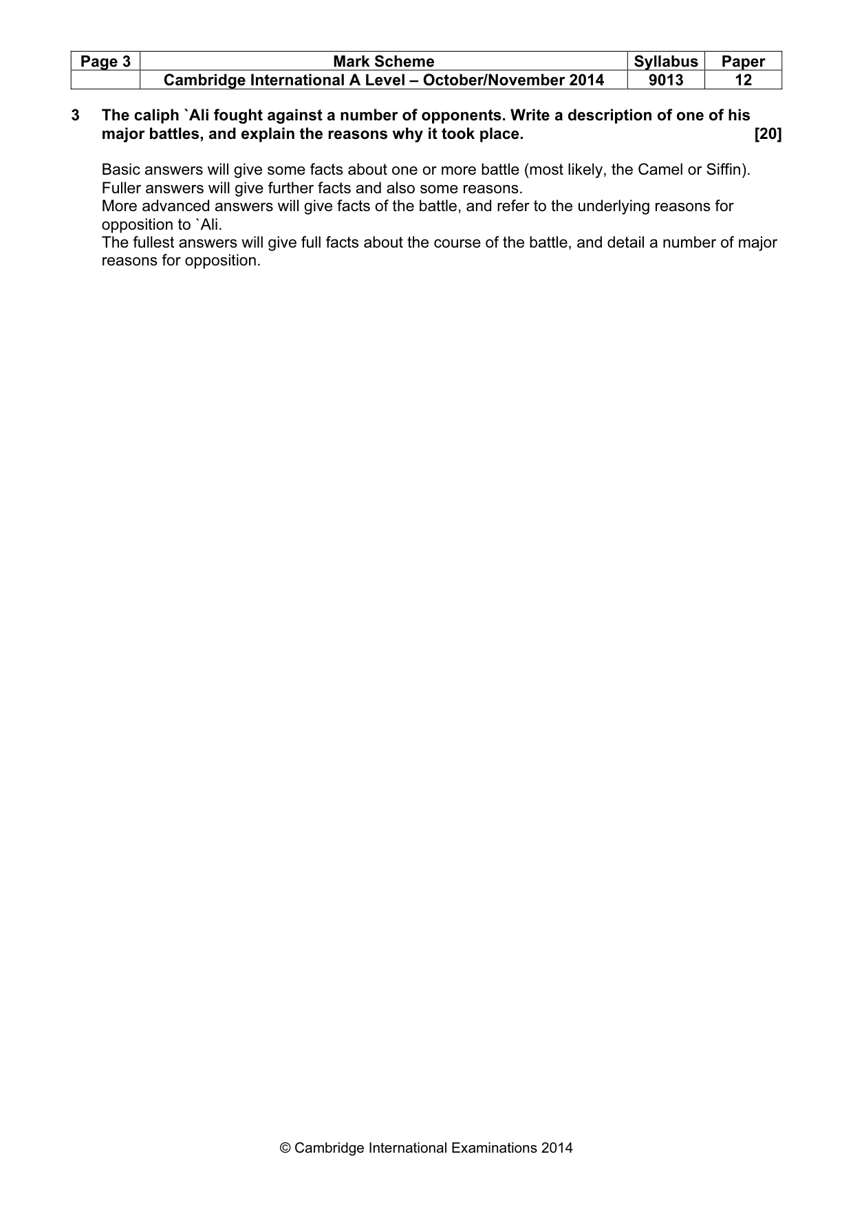 Mark scheme, page 3 of 7