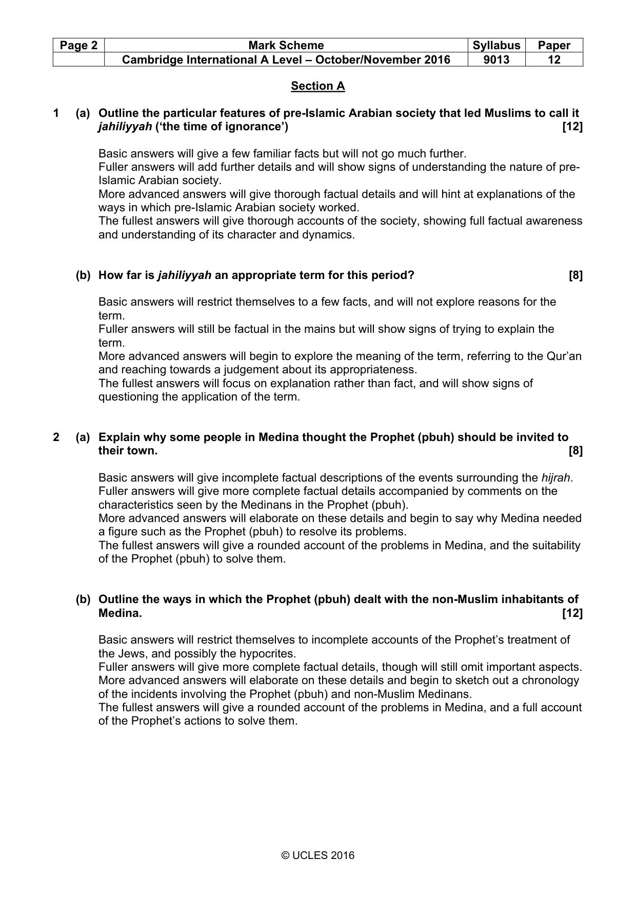 Mark scheme, page 2 of 7