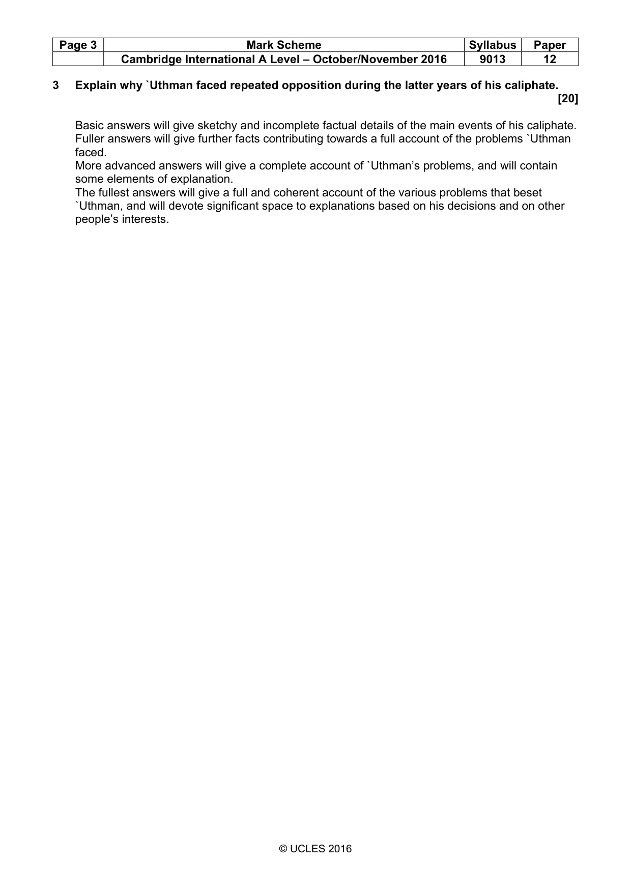 Mark scheme, page 3 of 7