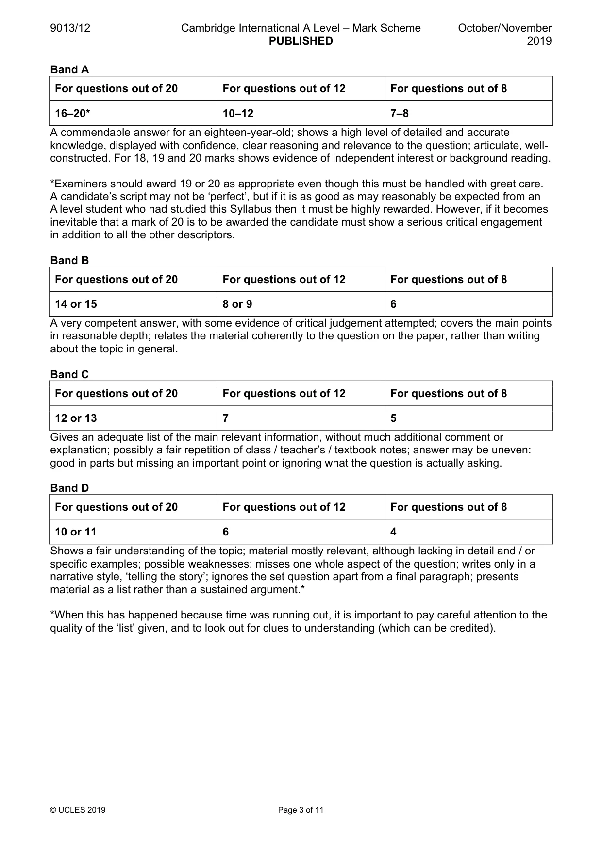 Mark scheme, page 3 of 11