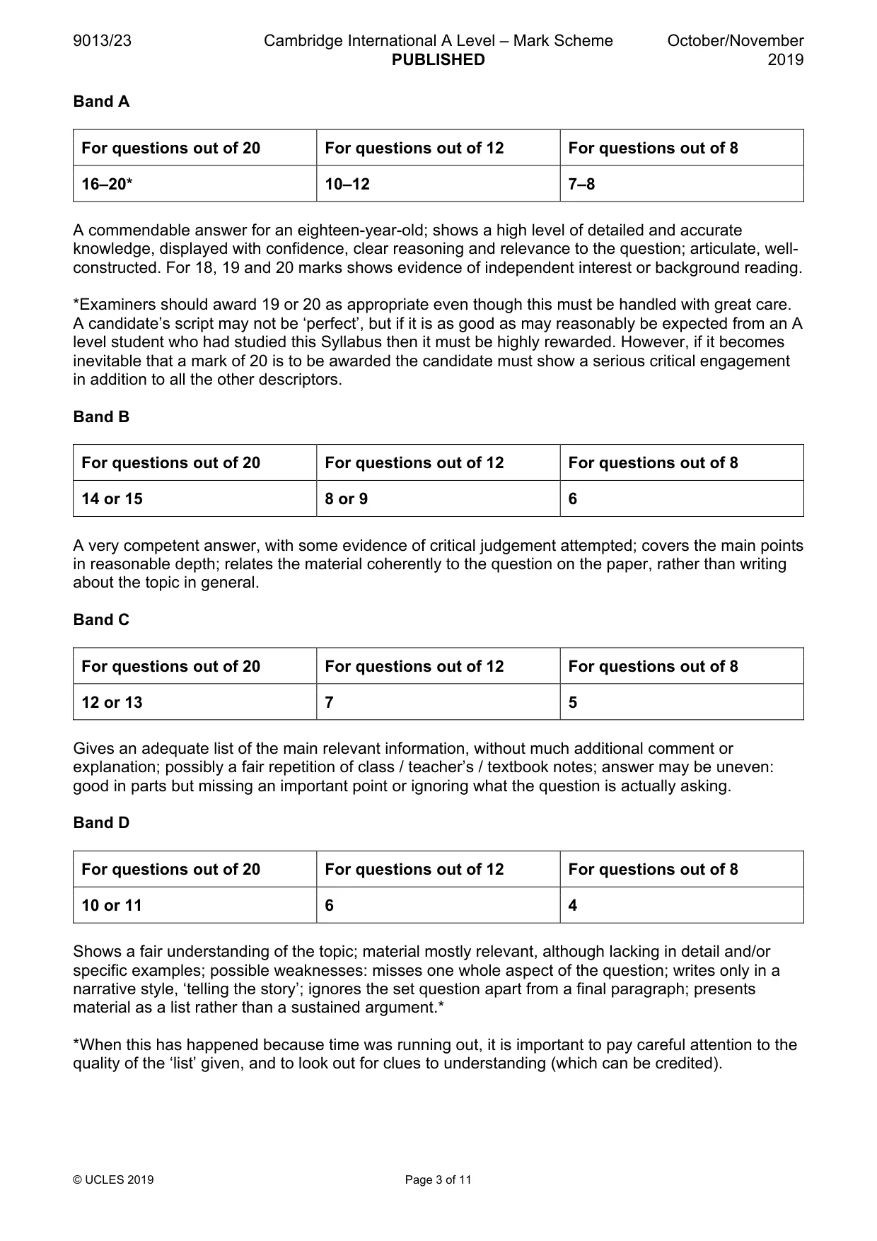 Mark scheme, page 3 of 11