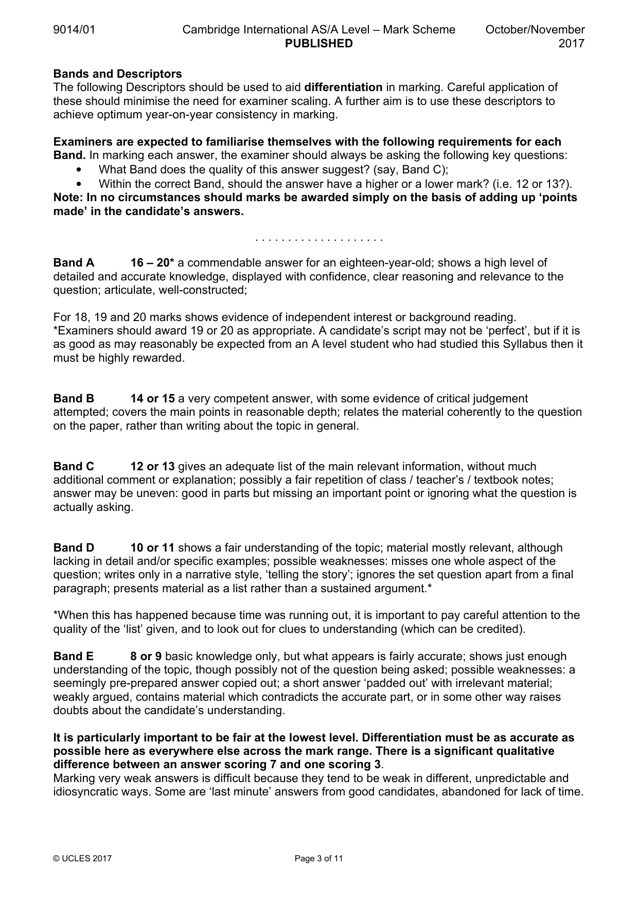 Mark scheme, page 3 of 11