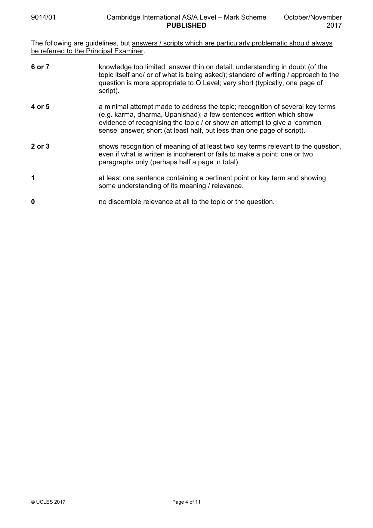 Mark scheme, page 4 of 11