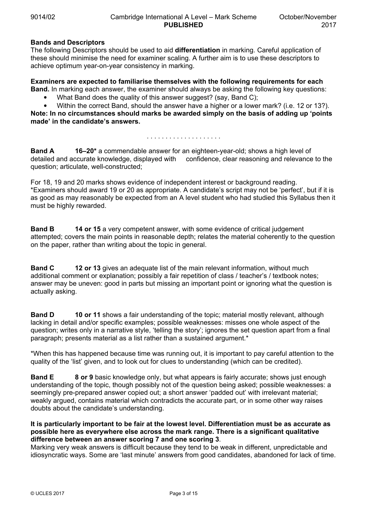 Mark scheme, page 3 of 15