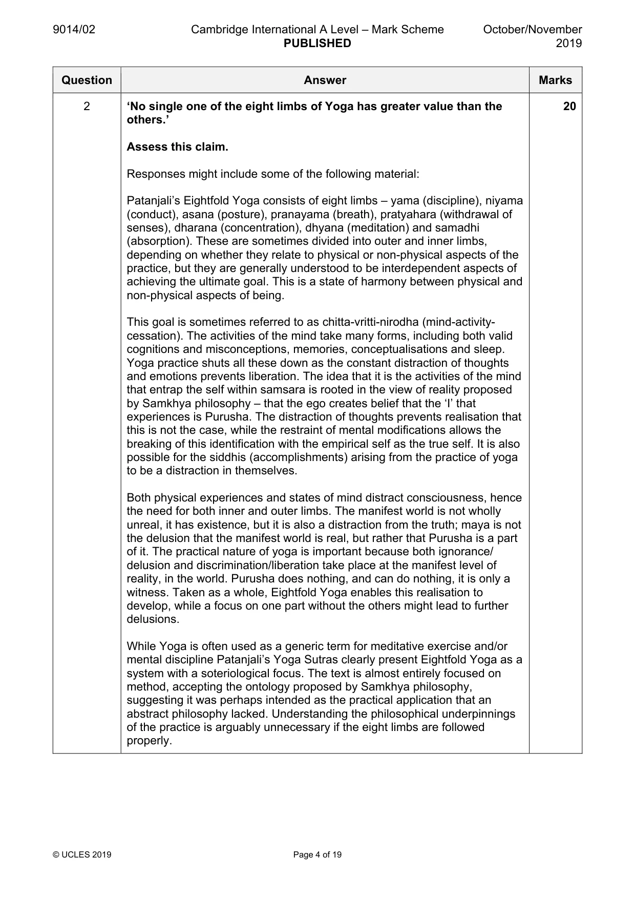 Mark scheme, page 4 of 19