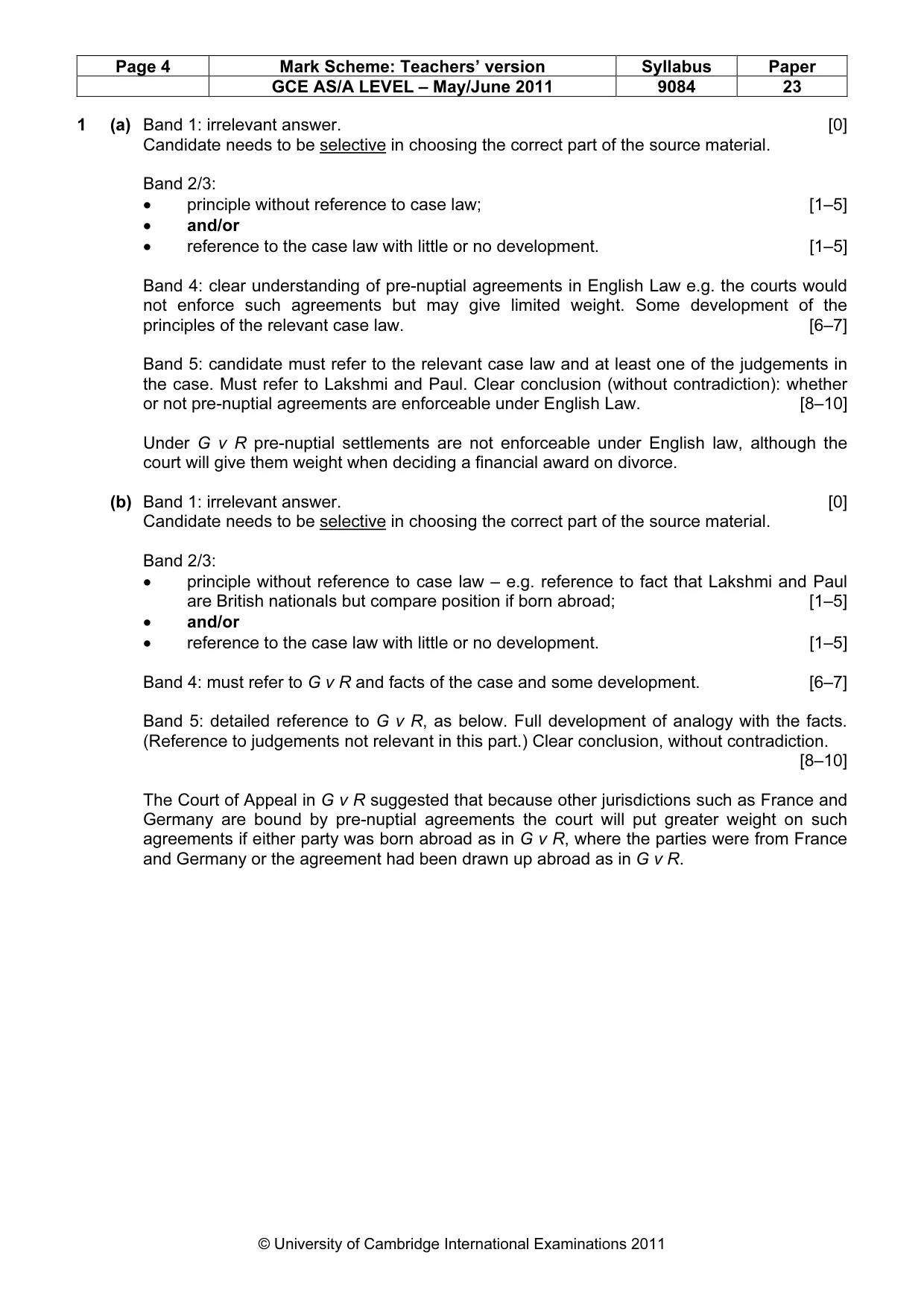 Mark scheme, page 4 of 7