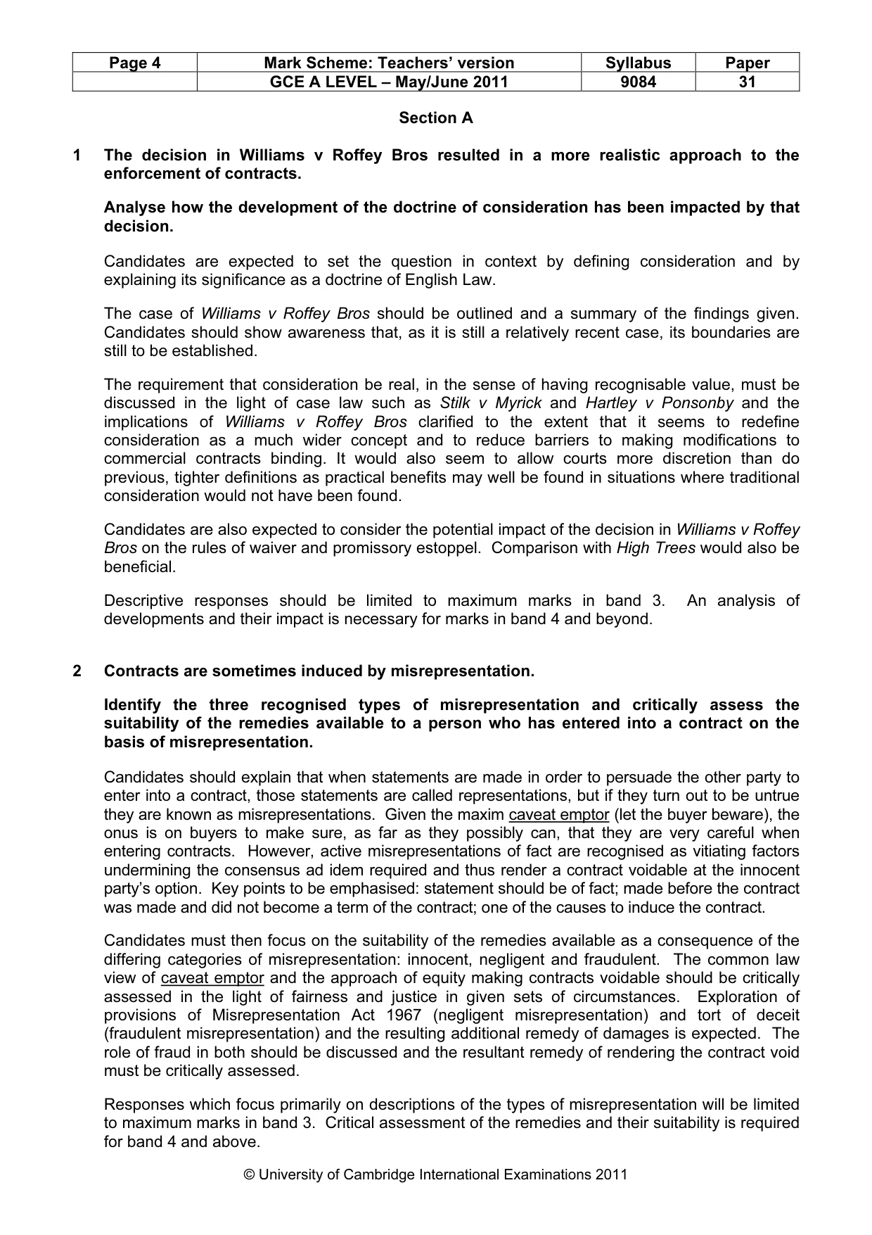Mark scheme, page 4 of 7