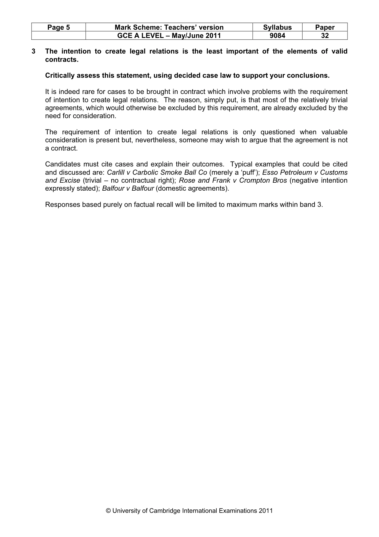 Mark scheme, page 5 of 7