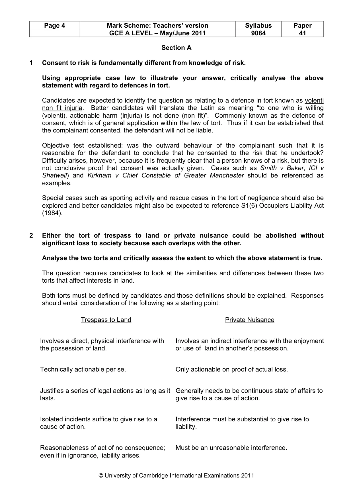 Mark scheme, page 4 of 7