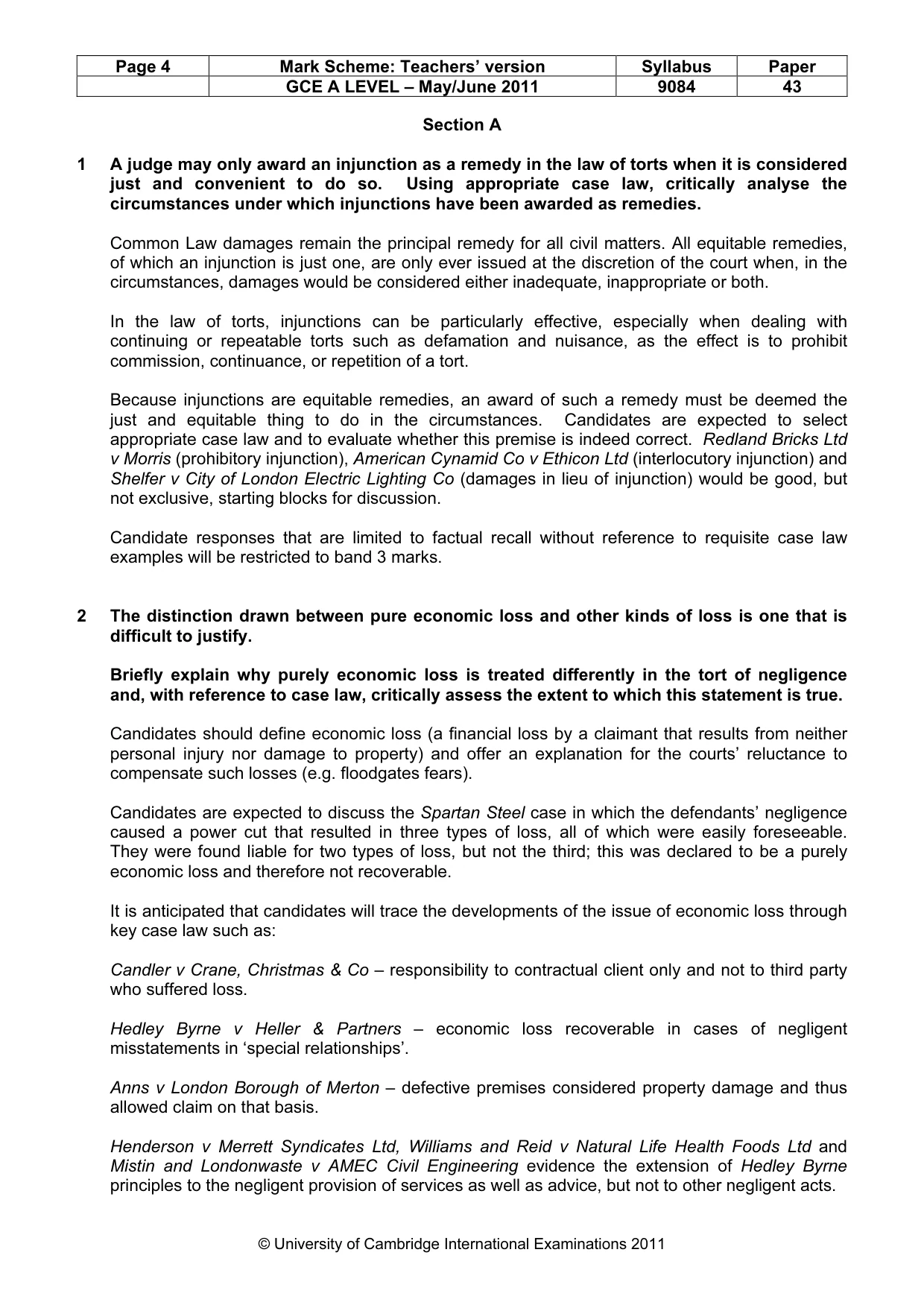 Mark scheme, page 4 of 7