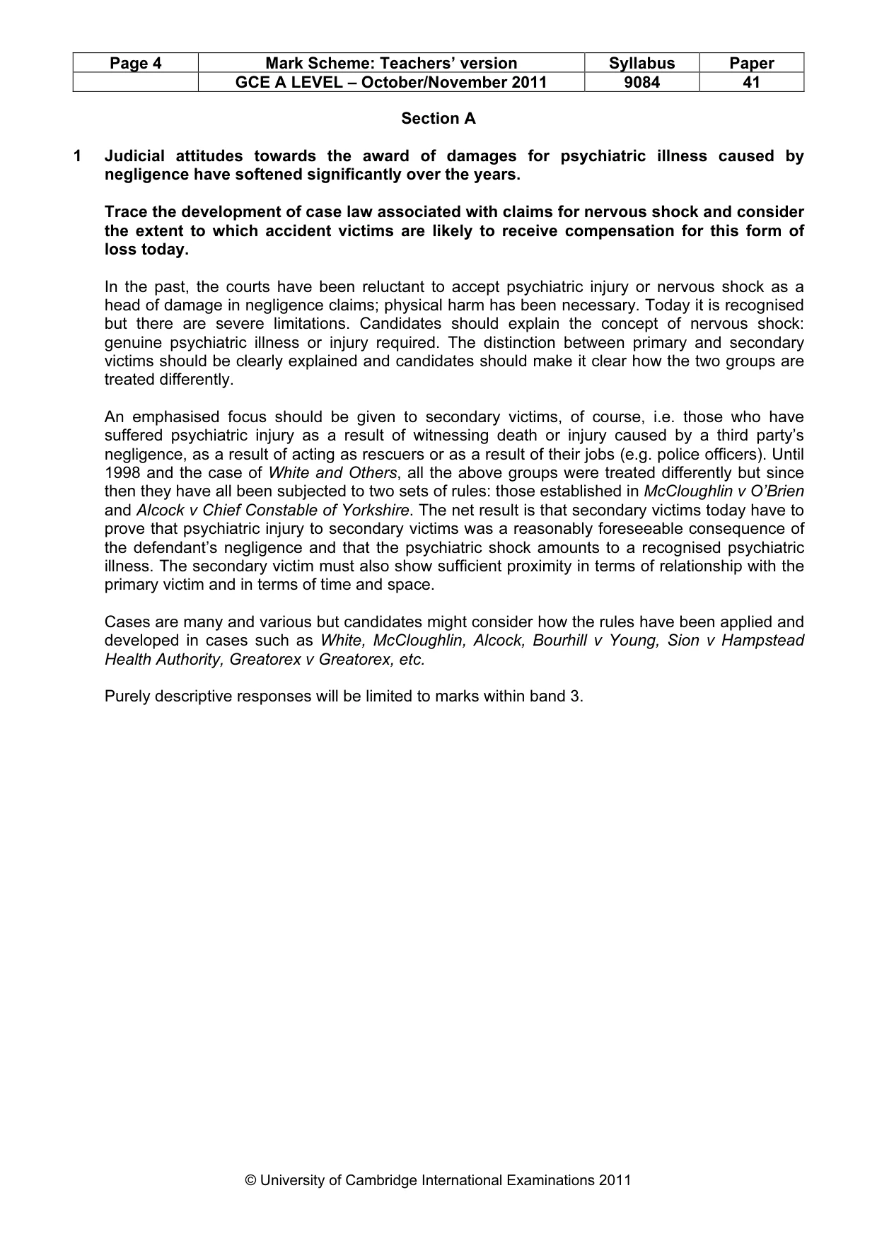 Mark scheme, page 4 of 7