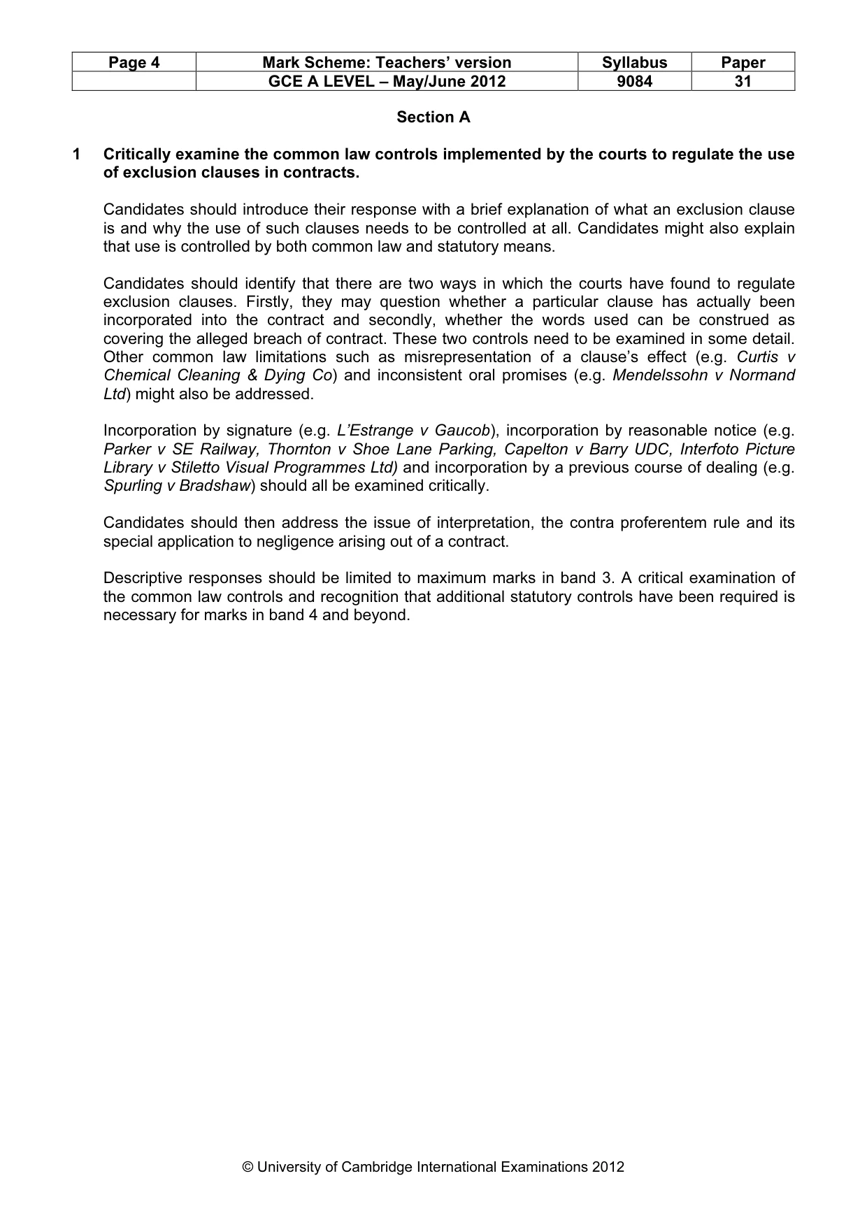 Mark scheme, page 4 of 7
