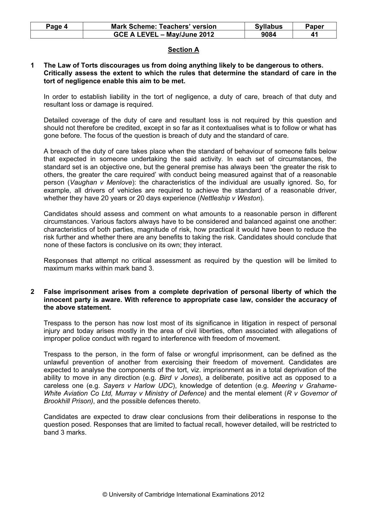Mark scheme, page 4 of 7