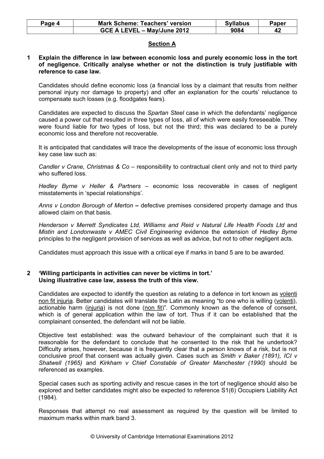 Mark scheme, page 4 of 6