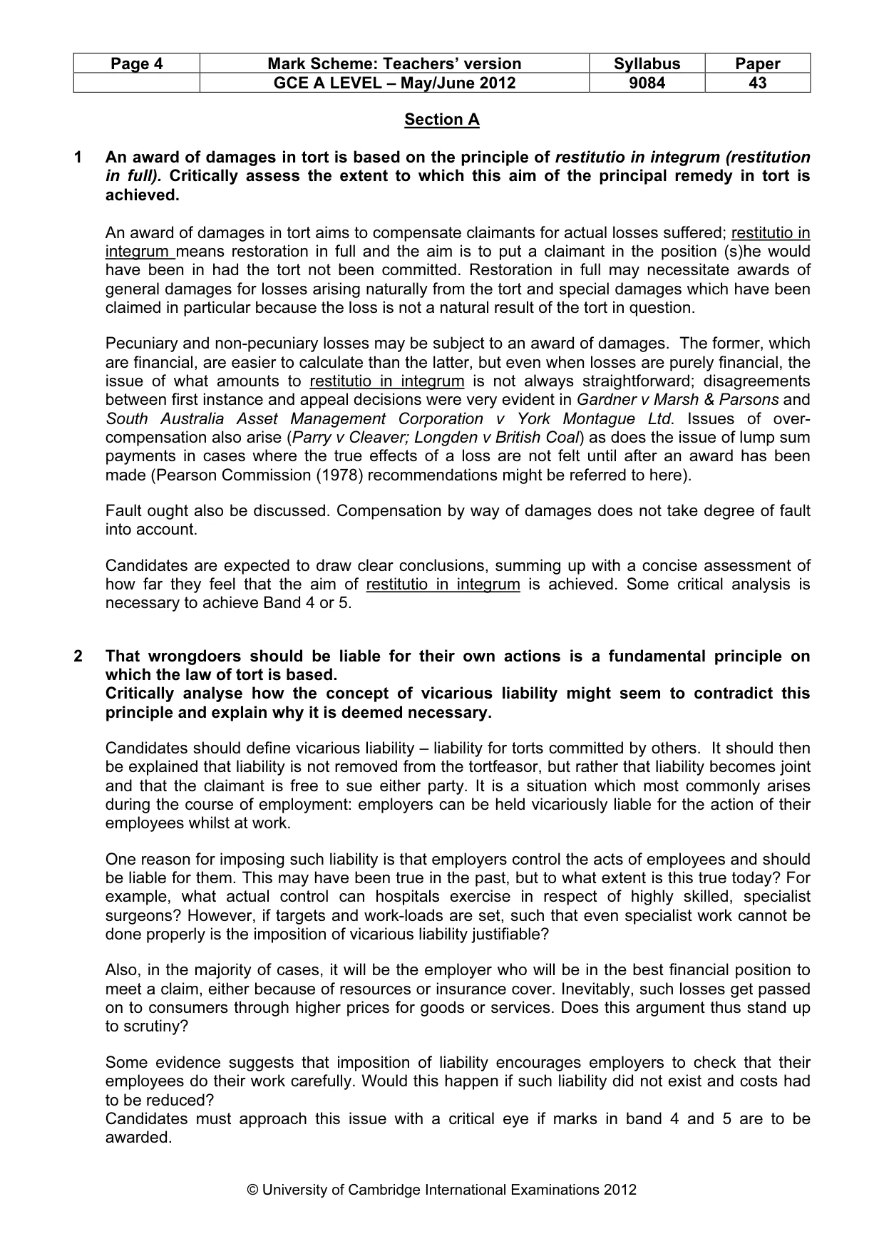 Mark scheme, page 4 of 7