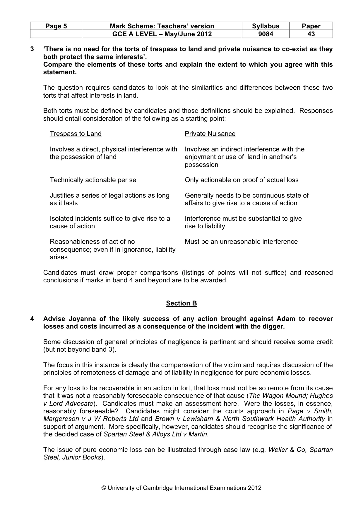 Mark scheme, page 5 of 7