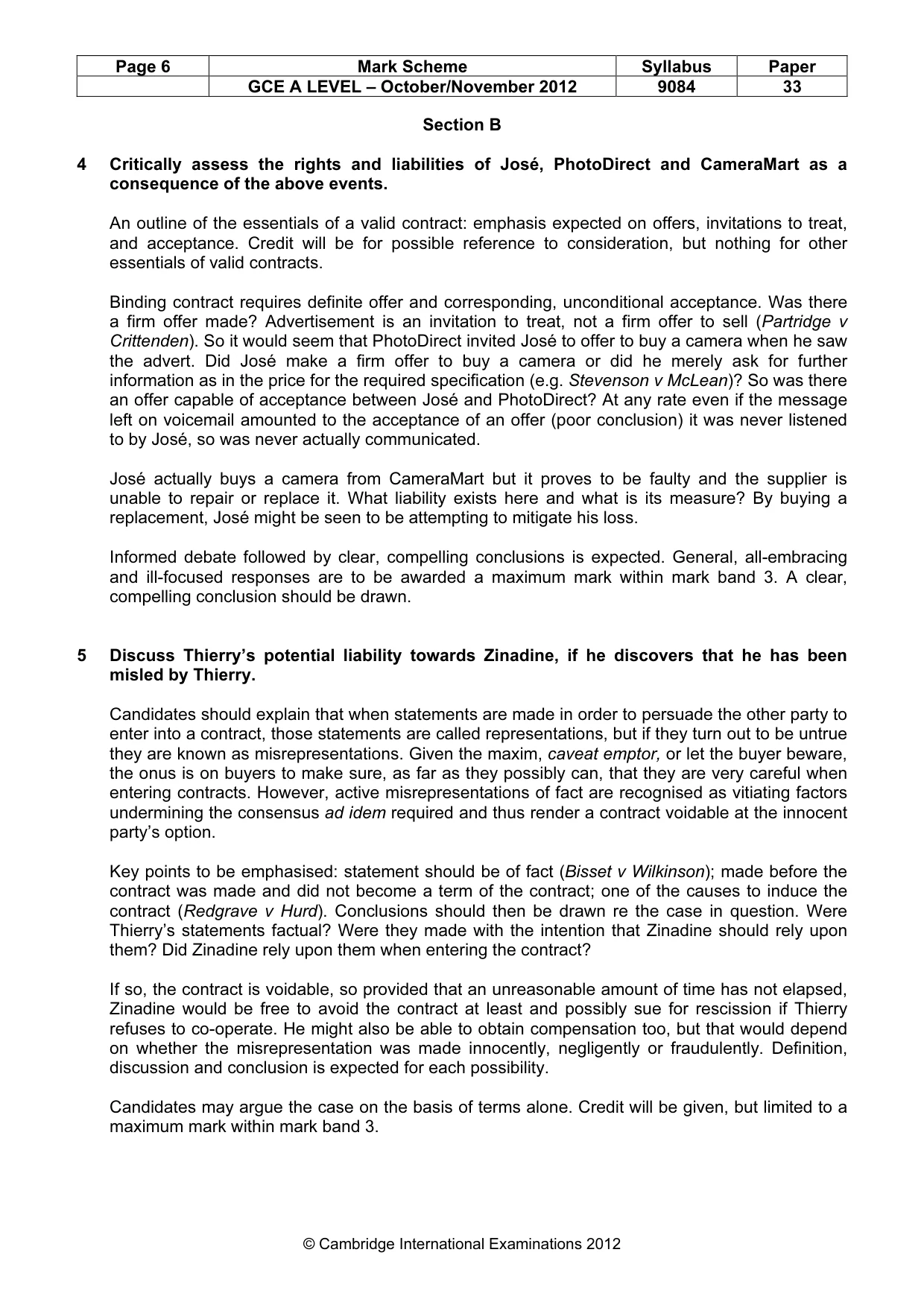 Mark scheme, page 6 of 7