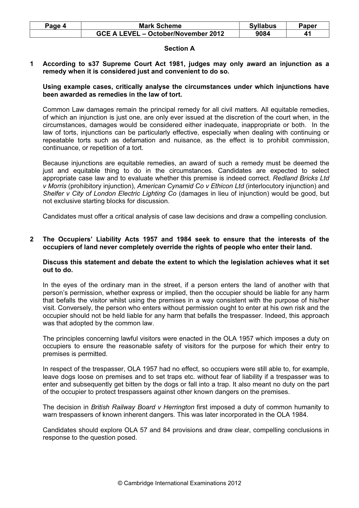 Mark scheme, page 4 of 7