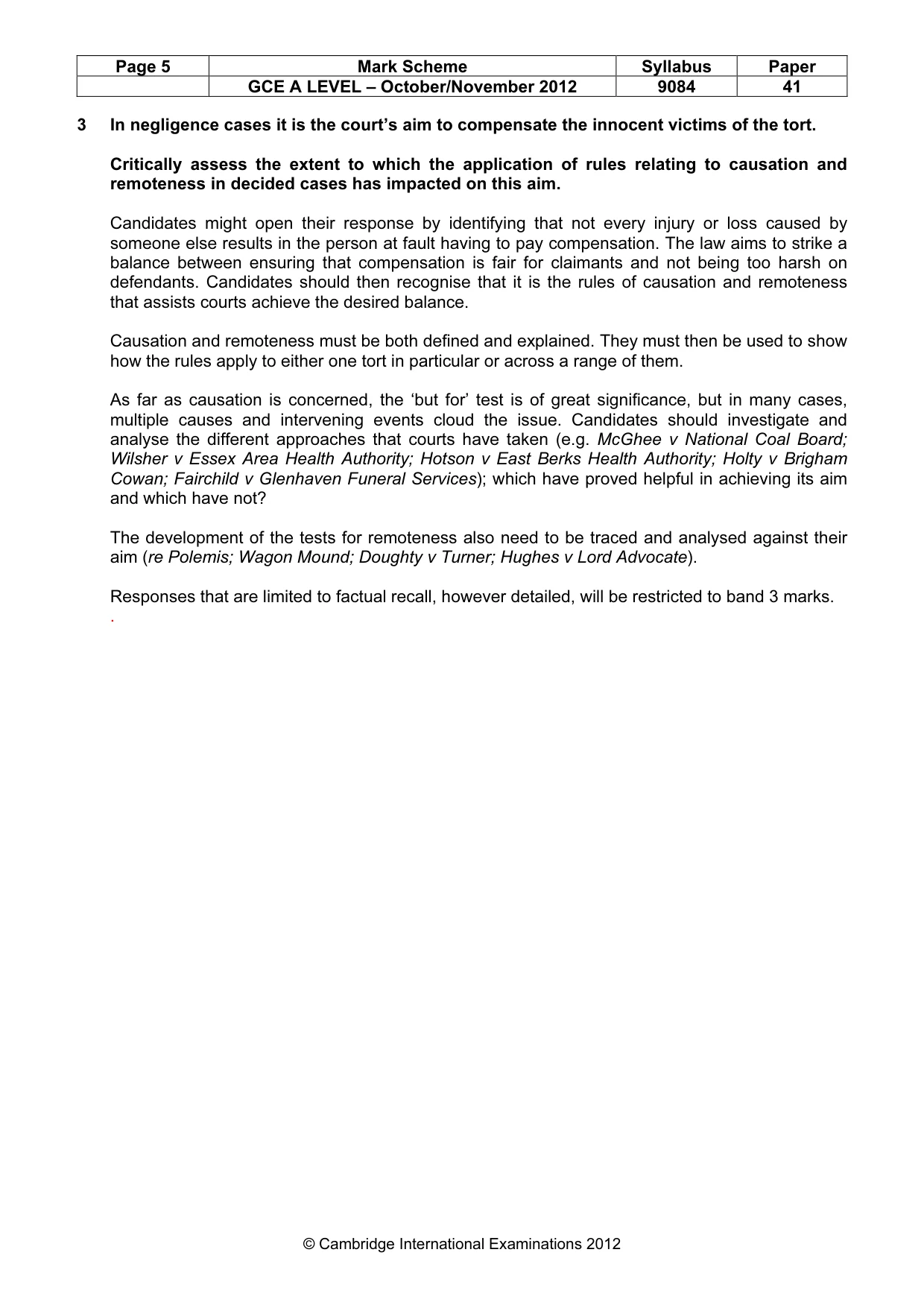 Mark scheme, page 5 of 7