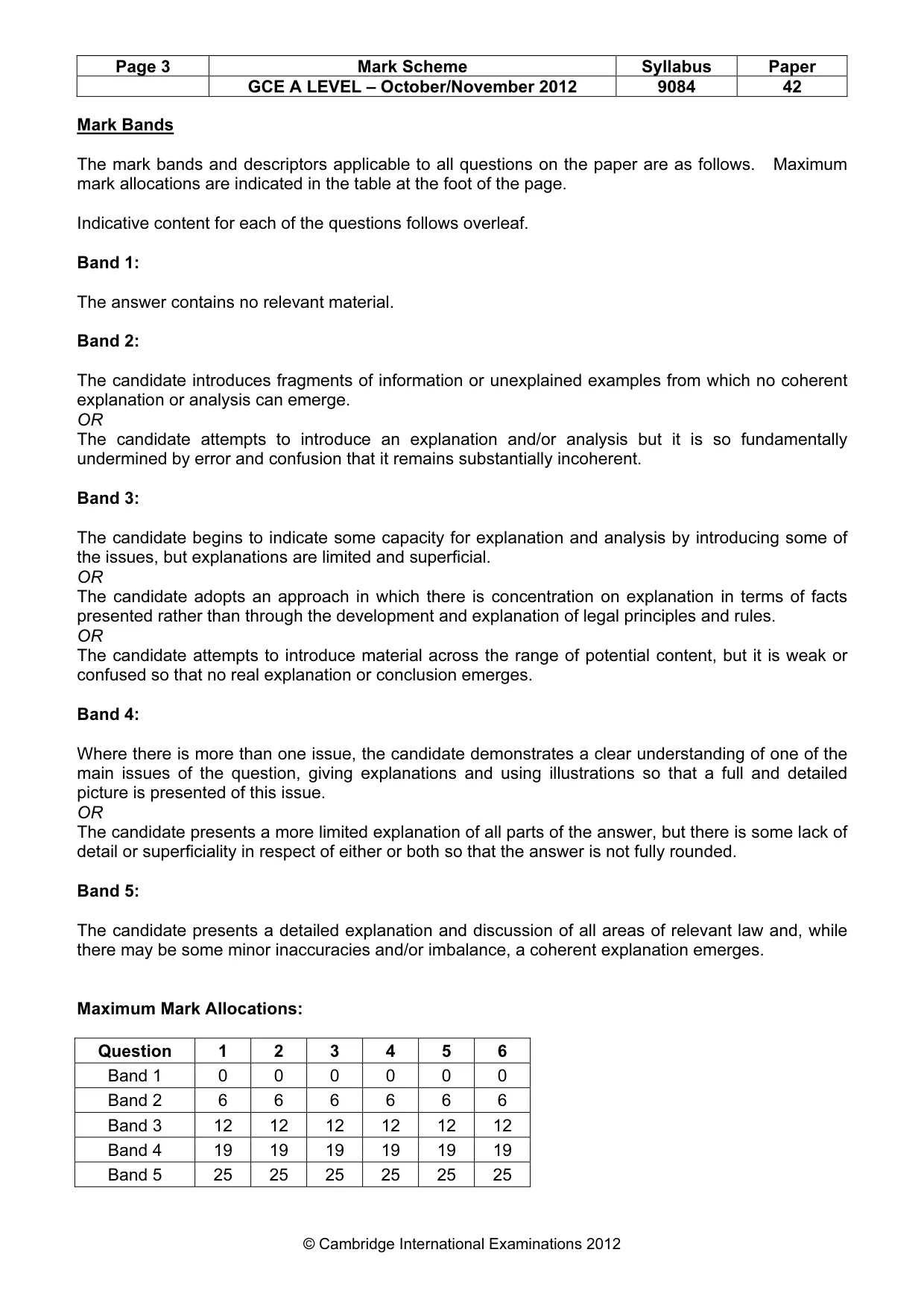 Mark scheme, page 3 of 7