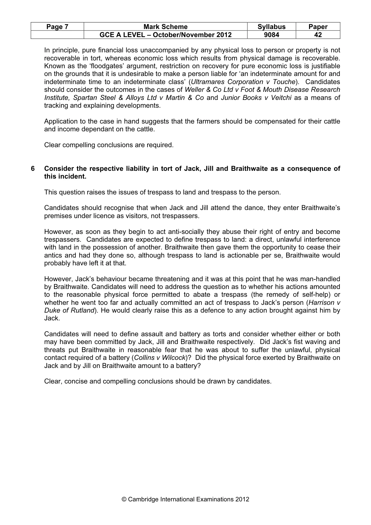 Mark scheme, page 7 of 7