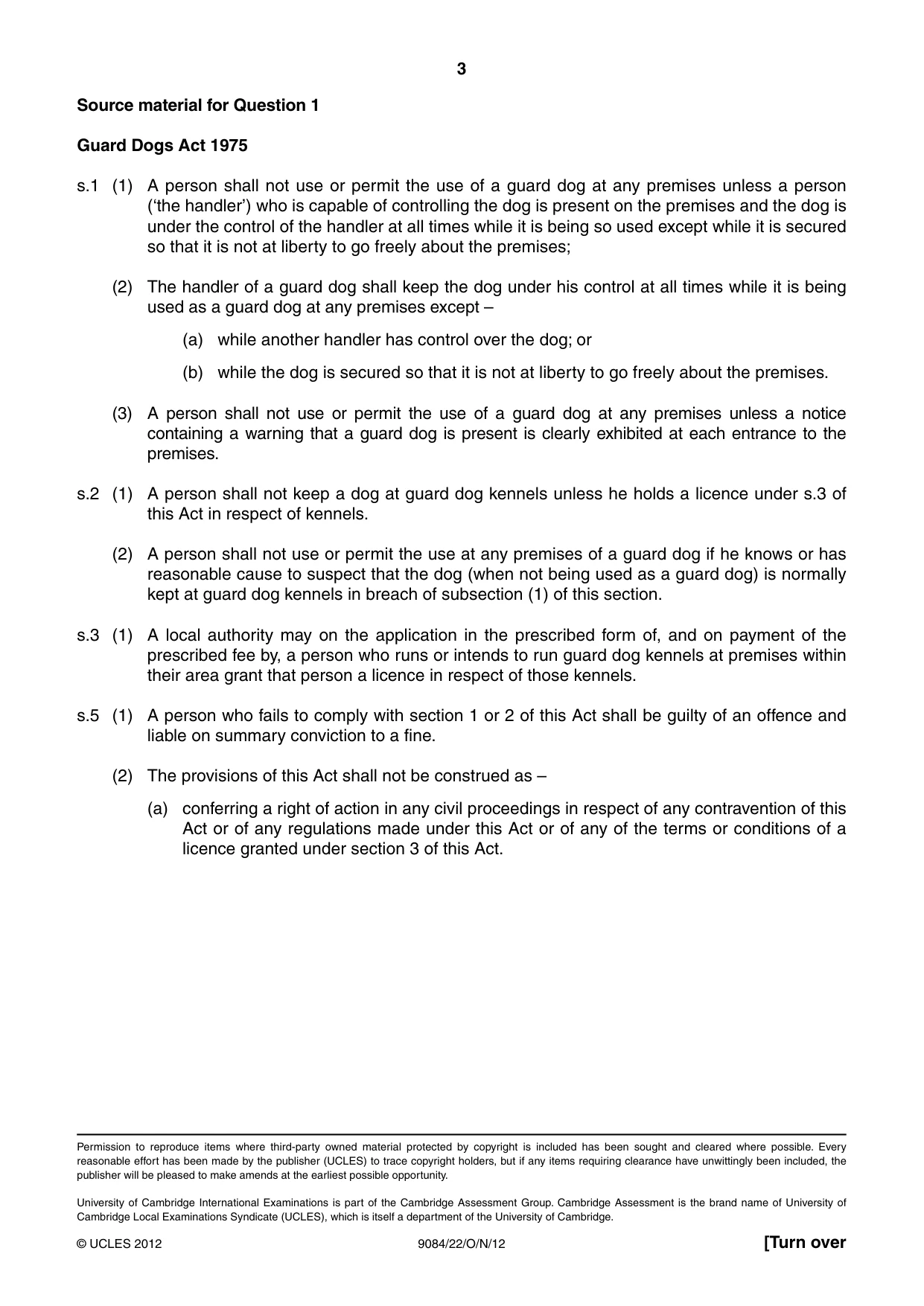 Cambridge A Level Law 9084 2012 Oct/Nov Paper 2 · Variant 2 question paper, page 3 of 4