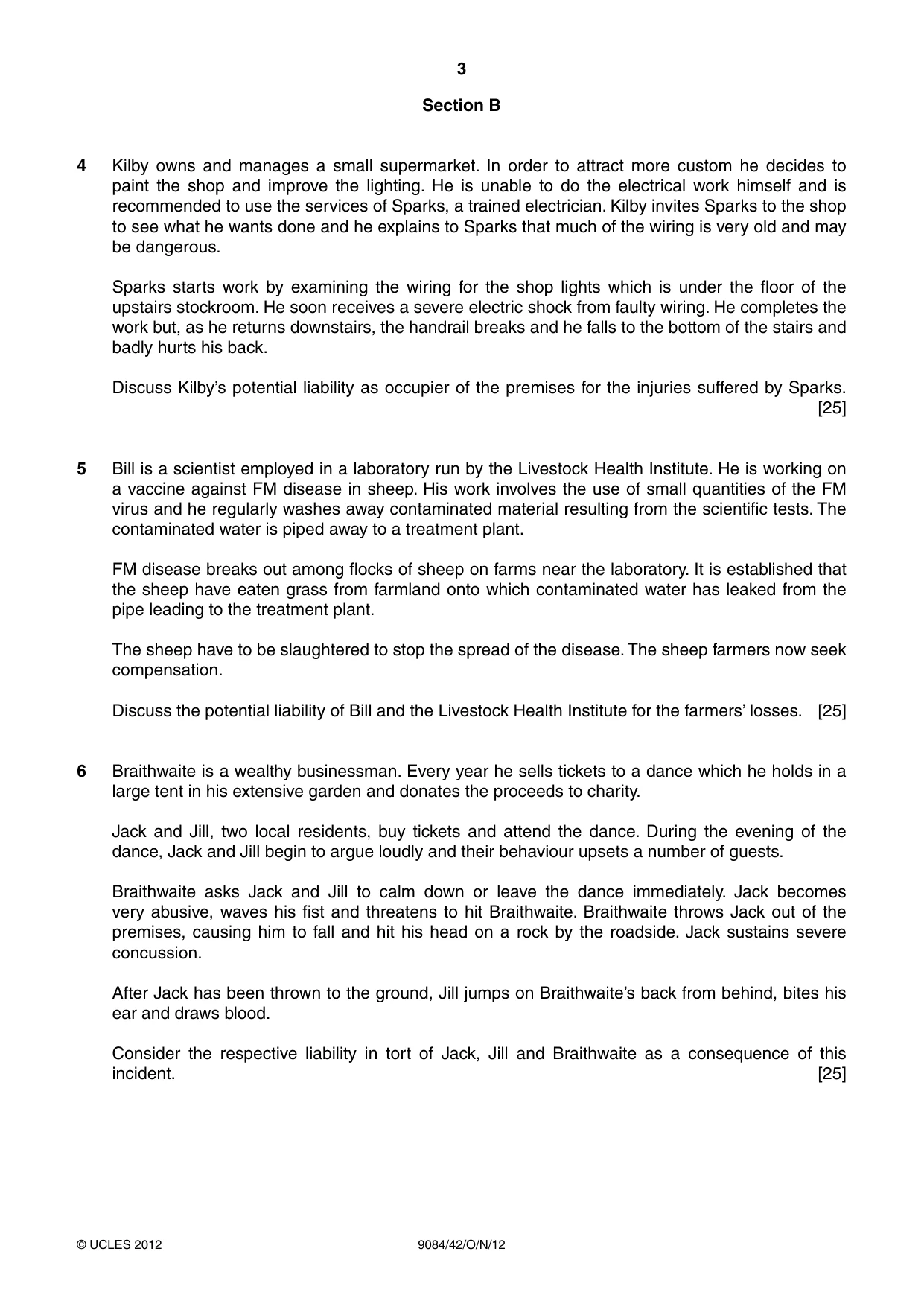 Cambridge A Level Law 9084 2012 Oct/Nov Paper 4 · Variant 2 question paper, page 3 of 4