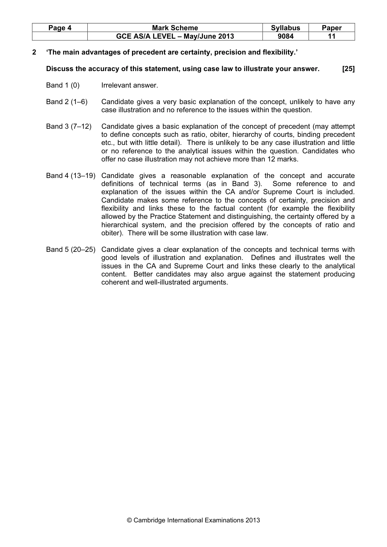 Mark scheme, page 4 of 7