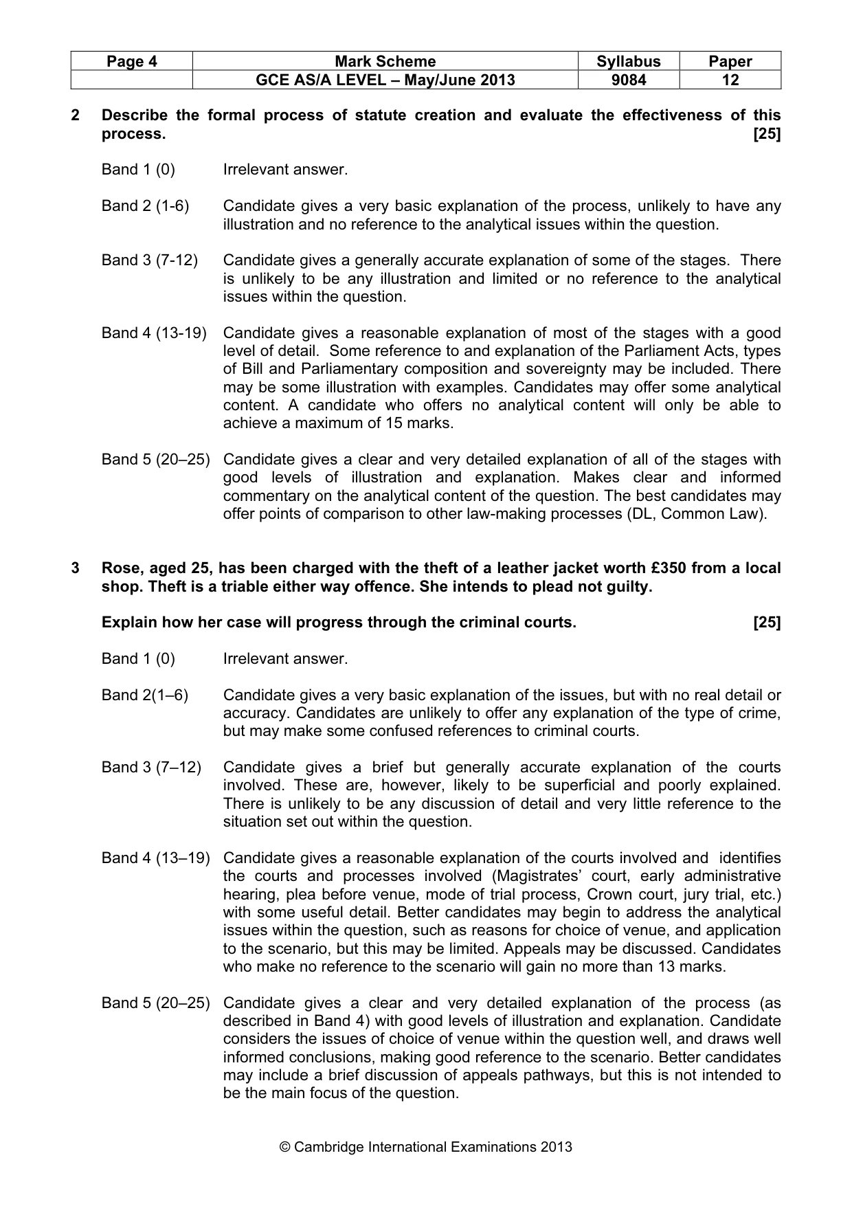 Mark scheme, page 4 of 7