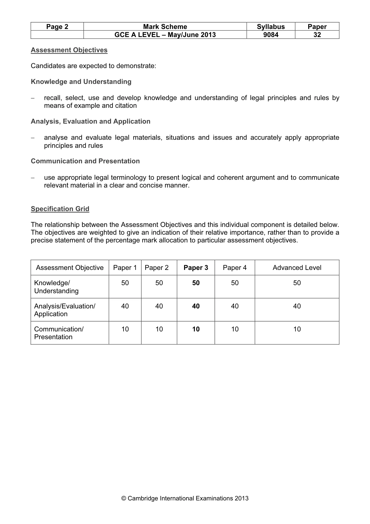 Mark scheme, page 2 of 9