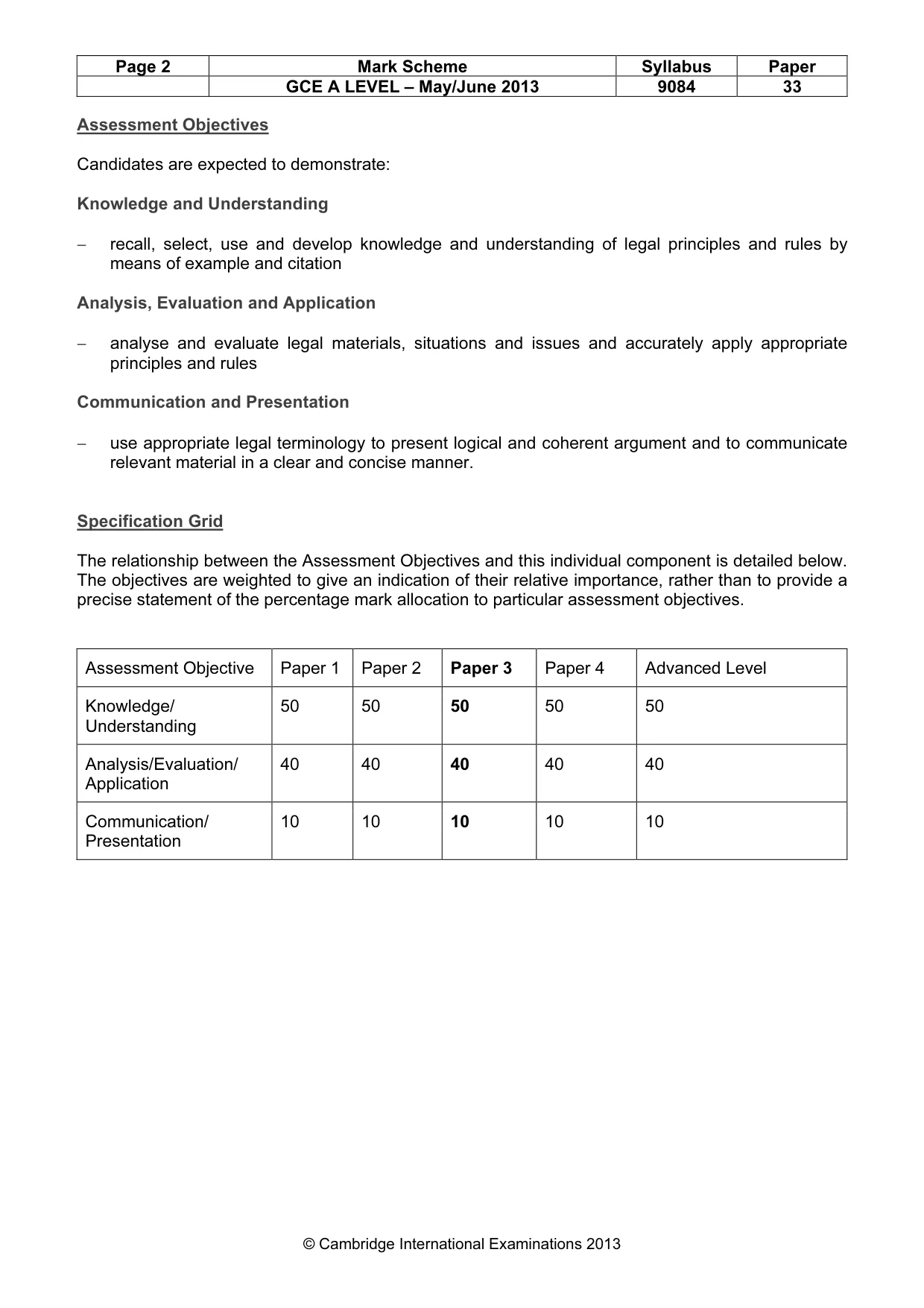 Mark scheme, page 2 of 8