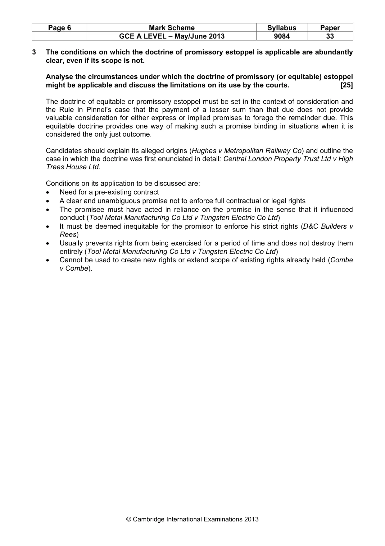 Mark scheme, page 6 of 8