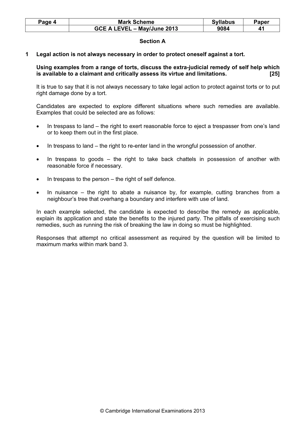 Mark scheme, page 4 of 9