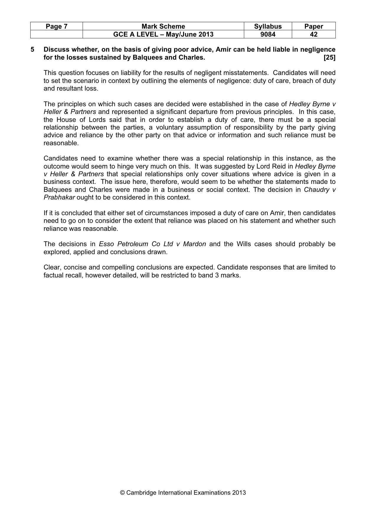 Mark scheme, page 7 of 8