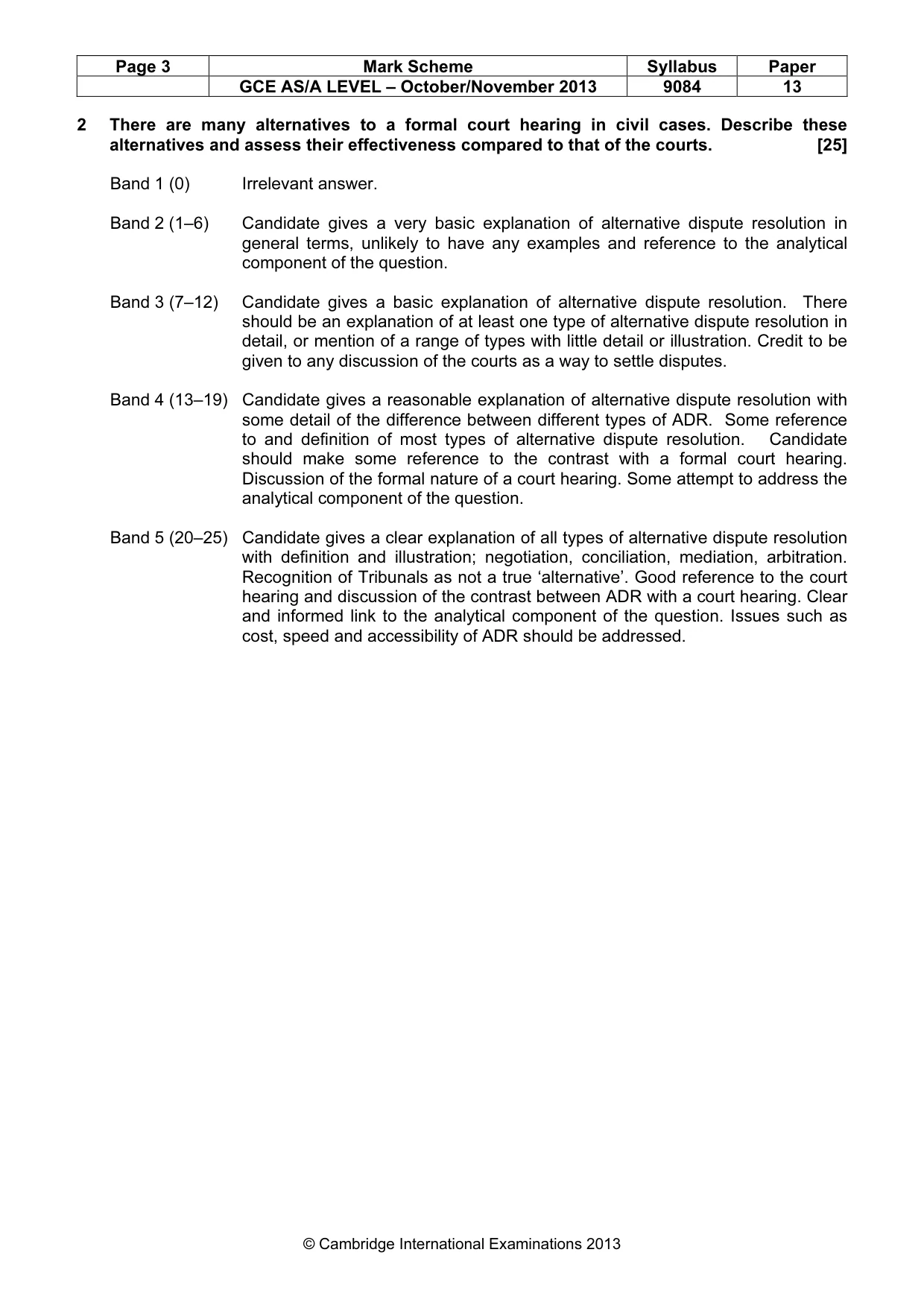 Mark scheme, page 3 of 7