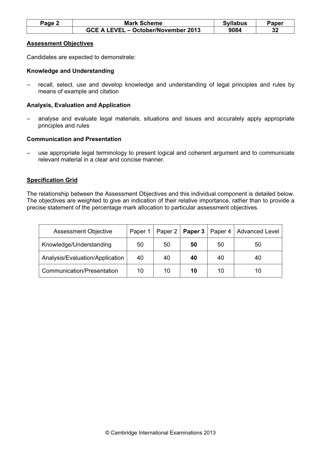 Mark scheme, page 2 of 9